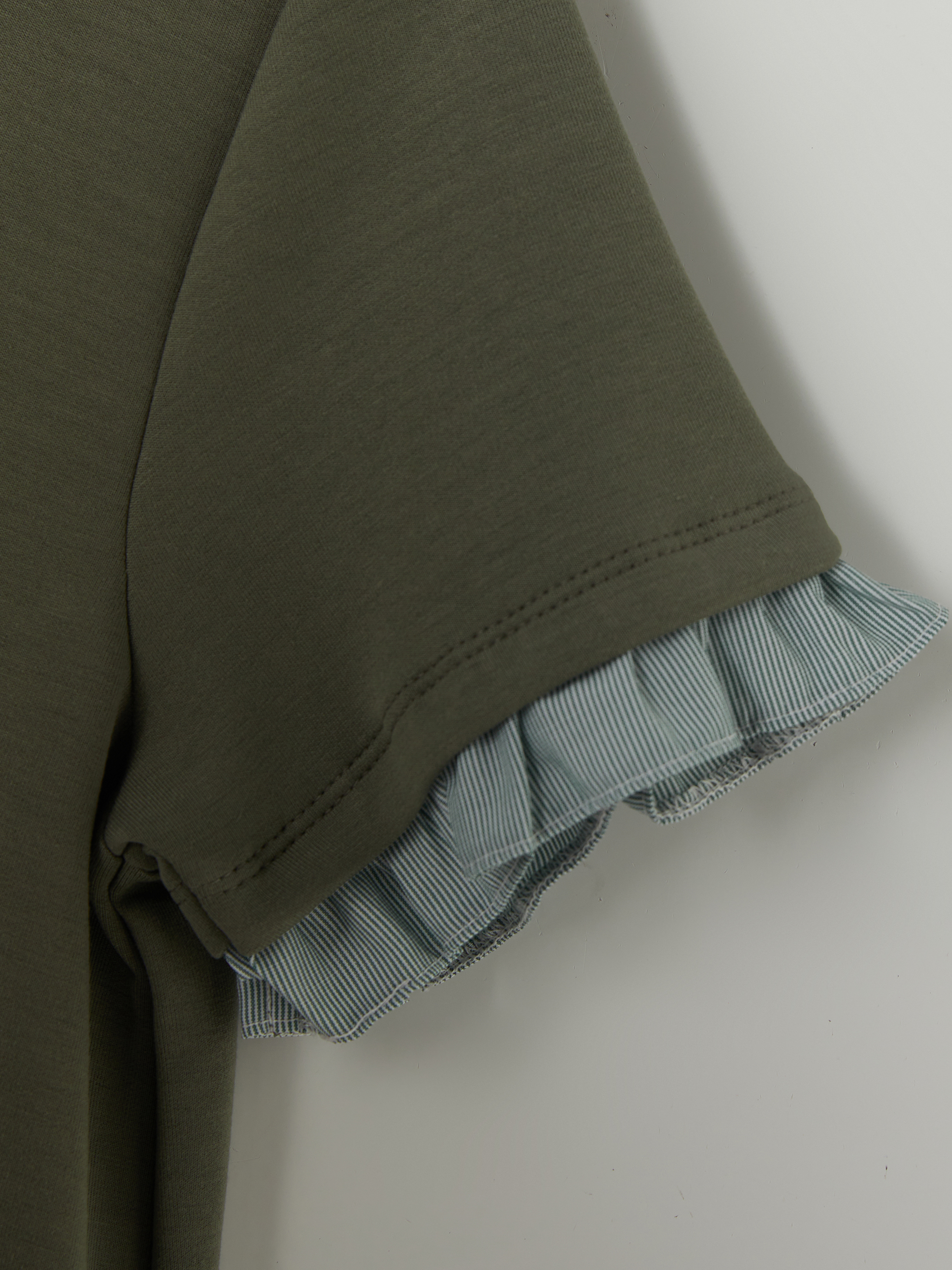 LCW Comfort Polo Yaka Fırfırlı Soft Touch Kadın Tişört görsel 6