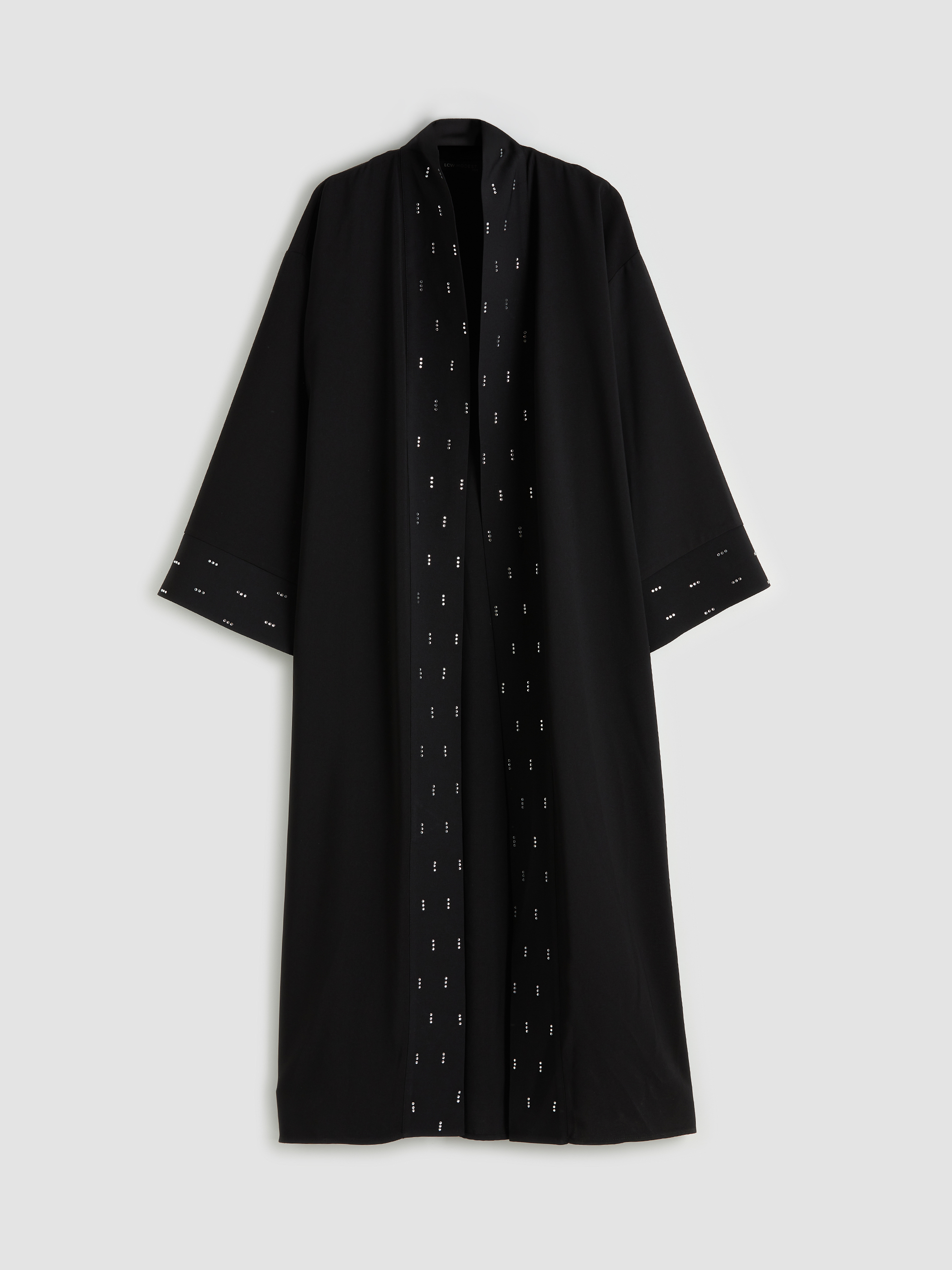LCW Modest Şal Yaka Taşlı Oversize Kadın Kimono görsel 8
