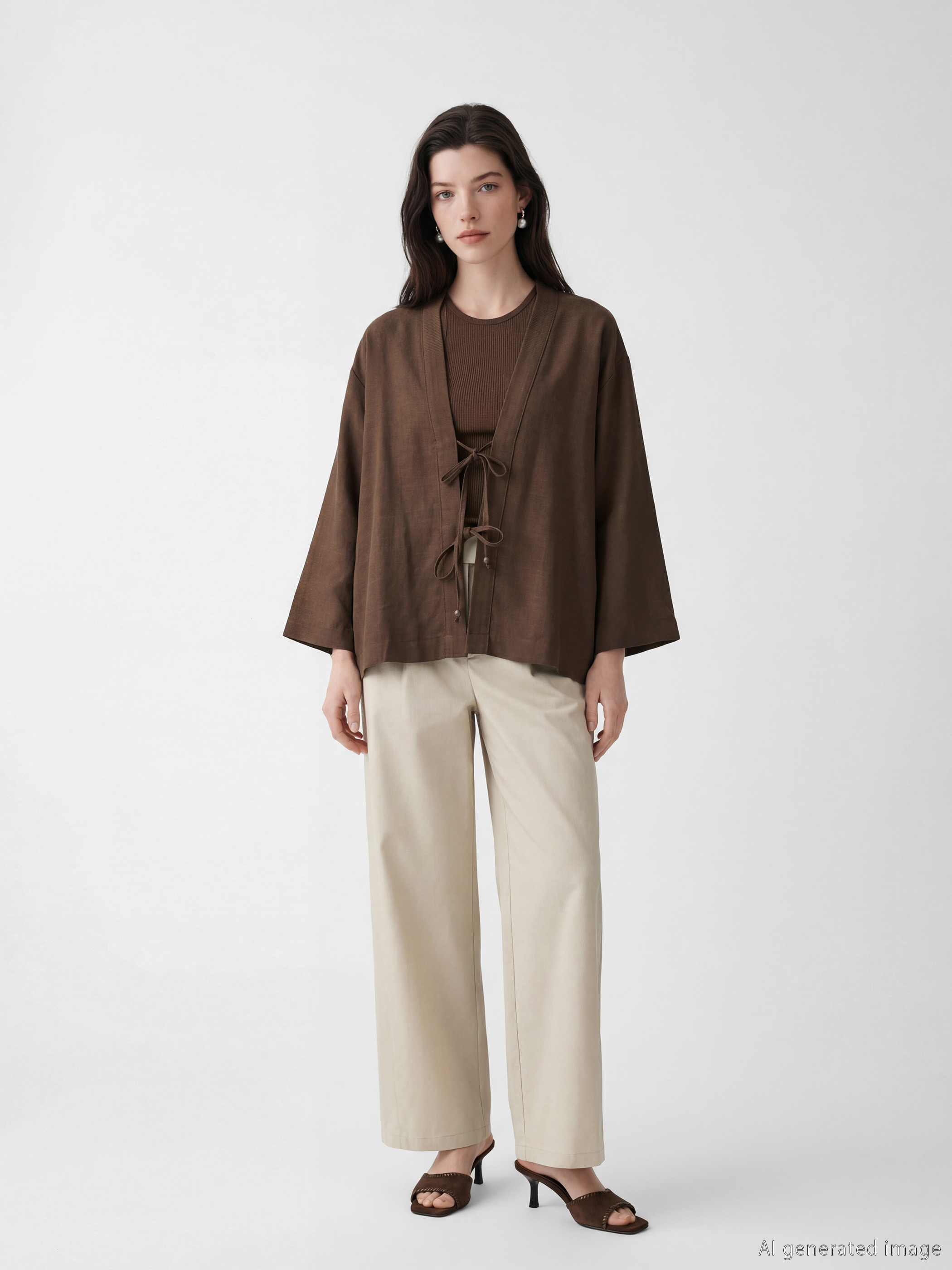 LCW Comfort V Yaka Kadın Kimono görsel 2