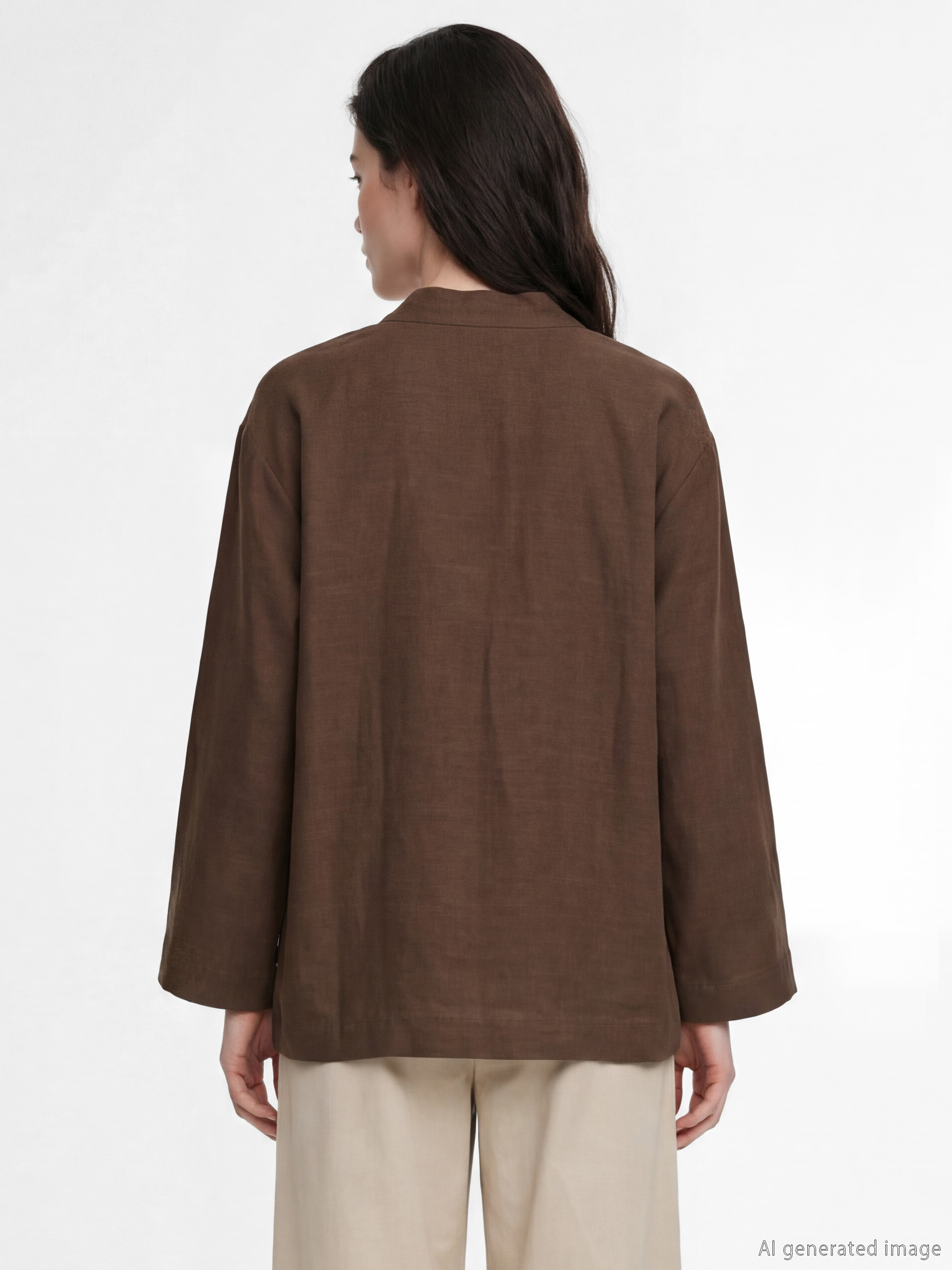 LCW Comfort V Yaka Kadın Kimono görsel 4