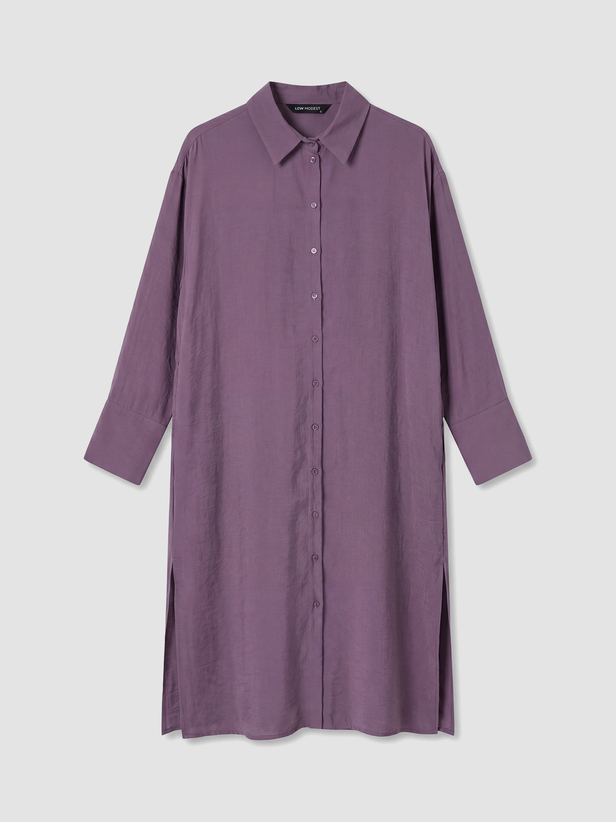 LCW Modest Oversize Modal Karışımlı Kadın Gömlek Tunik görsel 5
