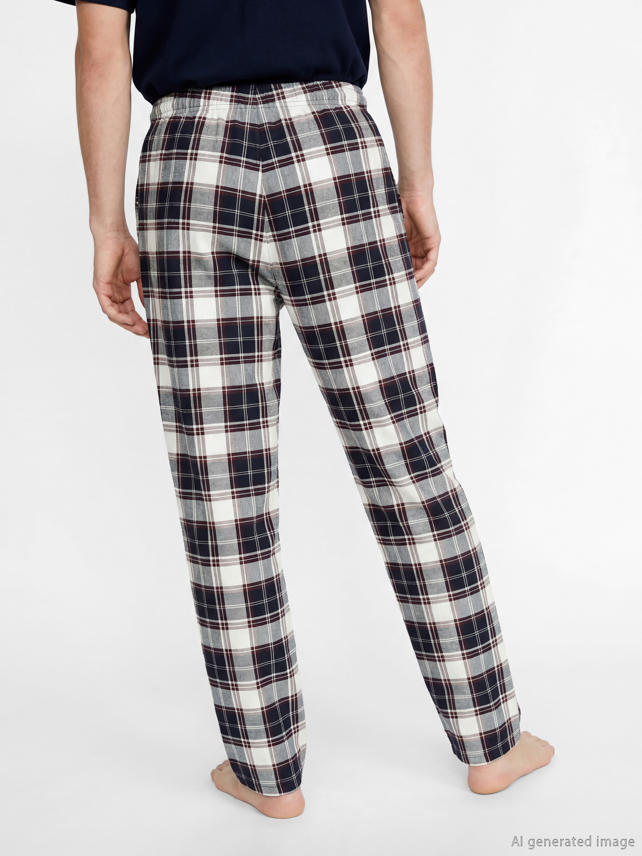 LC WAIKIKI Standart Kalıp Ekose Erkek Pijama Altı görsel 5