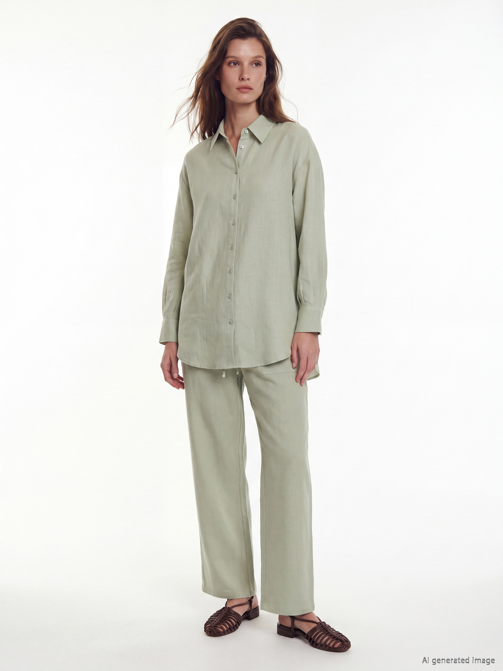 LCW Modest Müslin Kadın Gömlek Tunik görsel 2