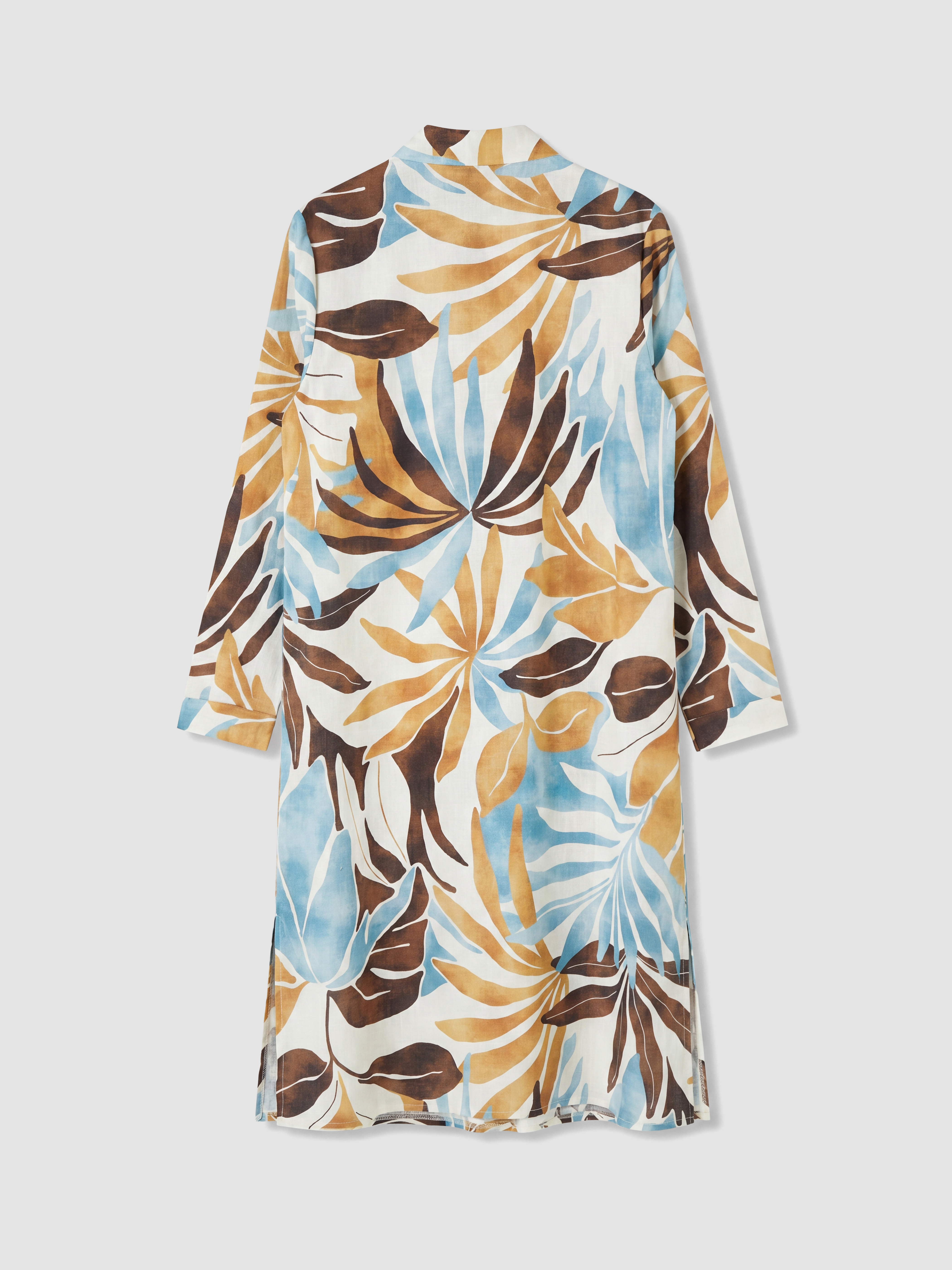LCW Modest Desenli Poplin Kadın Gömlek Tunik görsel 6
