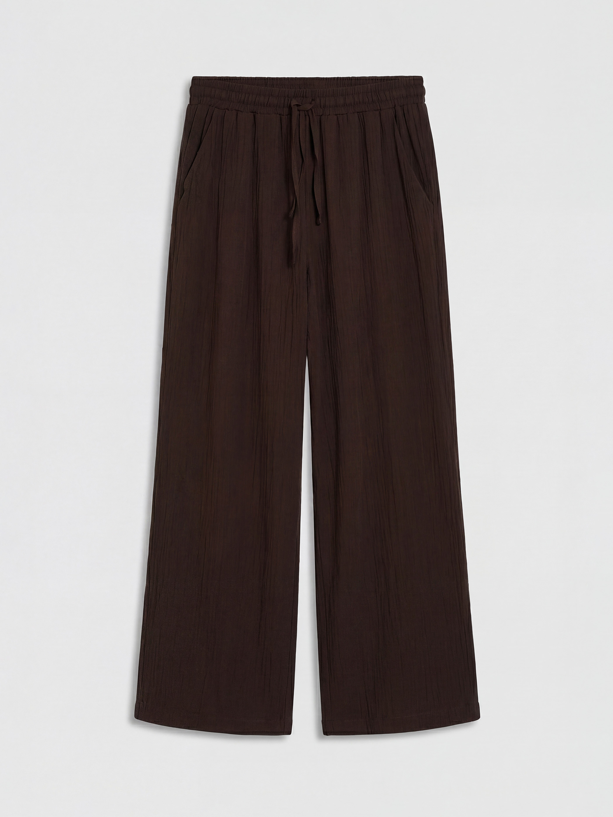 LCW Comfort Beli Lastikli Geniş Paça Kadın Pantolon görsel 5