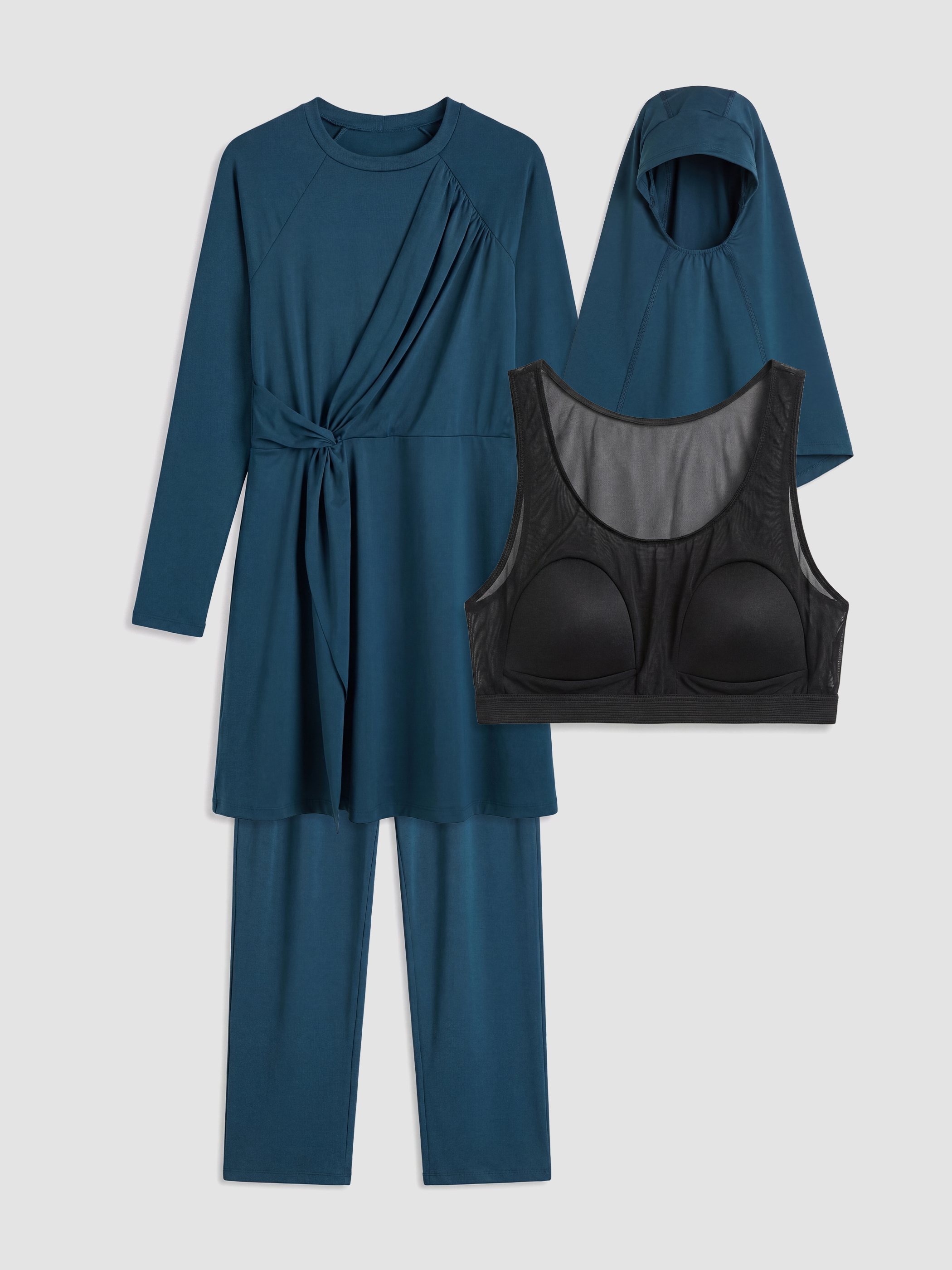 LCW DREAM Bisiklet Yaka Kadın Tesettür Mayo Takımı görsel 5