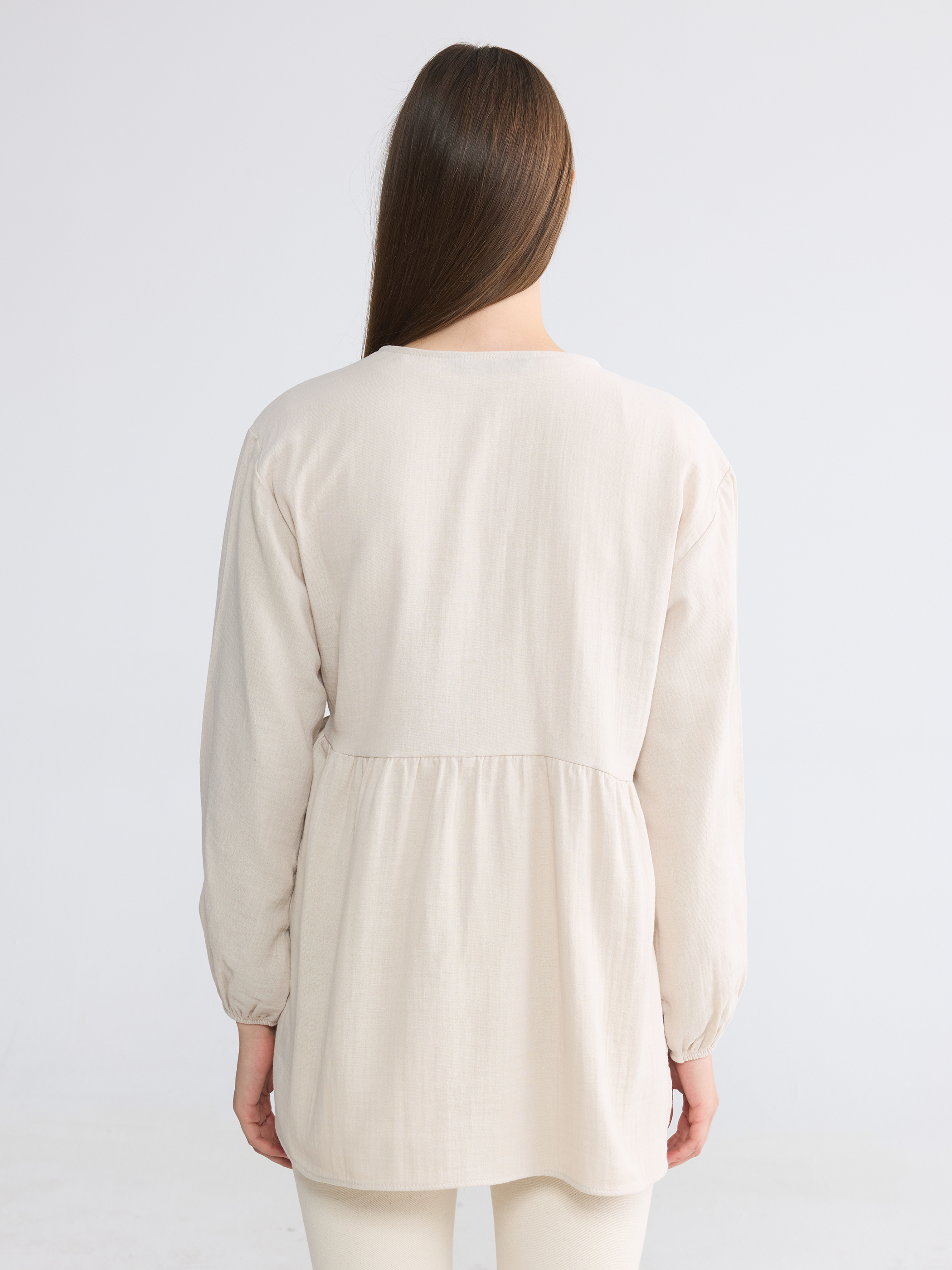 LCW Modest Kruvaze Yaka Dokulu Kadın Kimono görsel 4