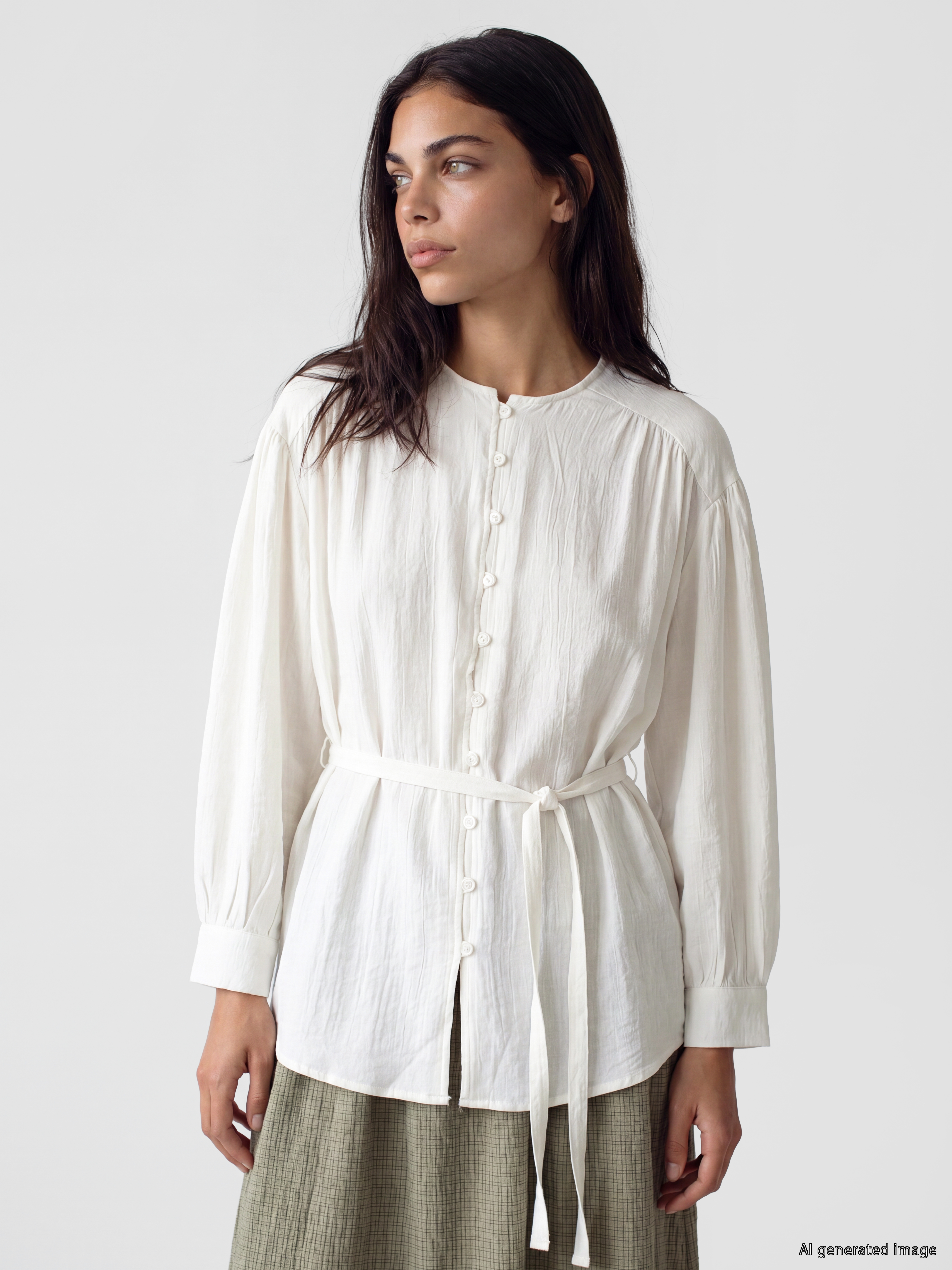 LCW Modest Krinkle Kadın Gömlek Tunik