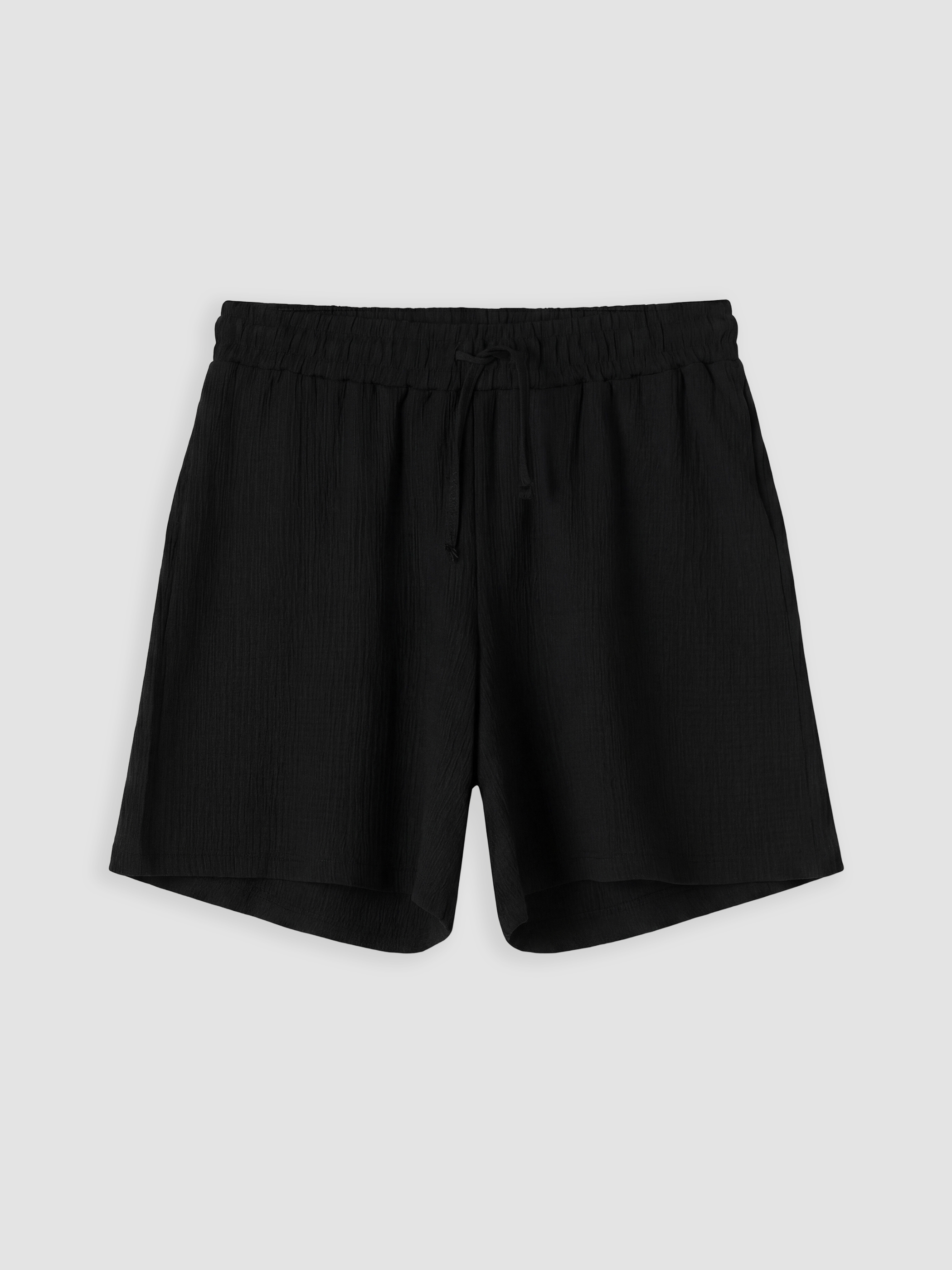 LCW Comfort Beli Lastikli Dokulu Kadın Şort görsel 5
