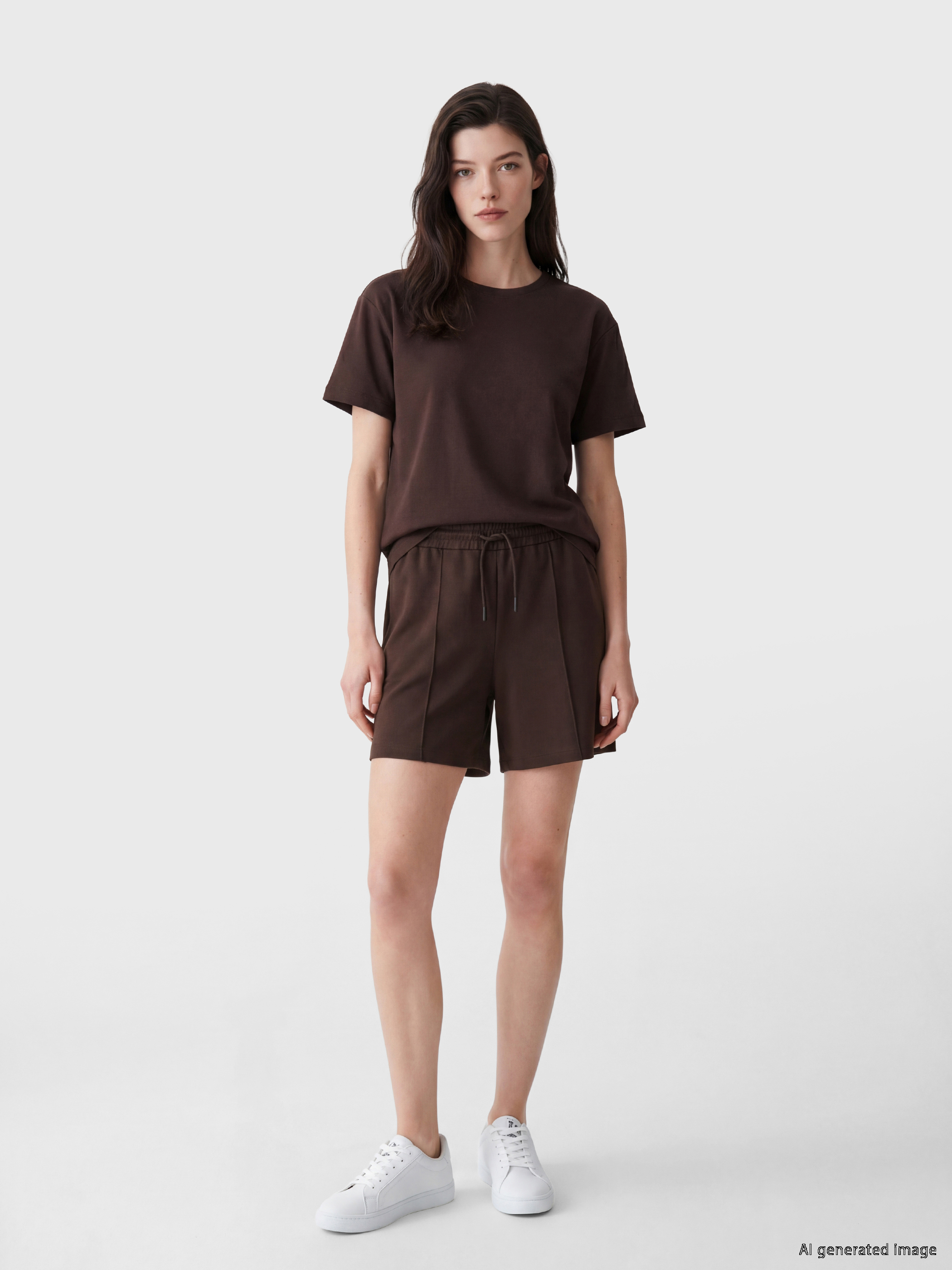LCW Comfort Beli Lastikli Soft Touch Kadın Şort görsel 5
