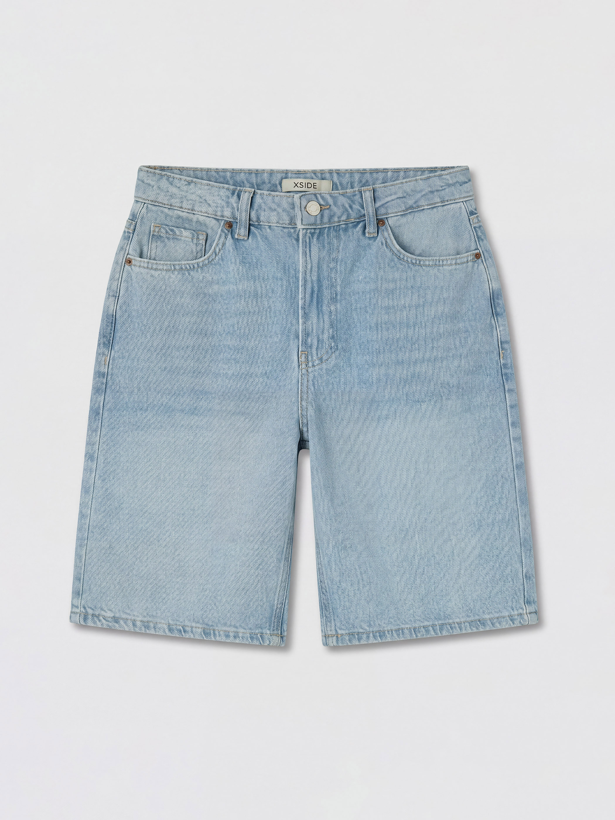 XSIDE Bermuda Fit Kadın Jean Şort görsel 5
