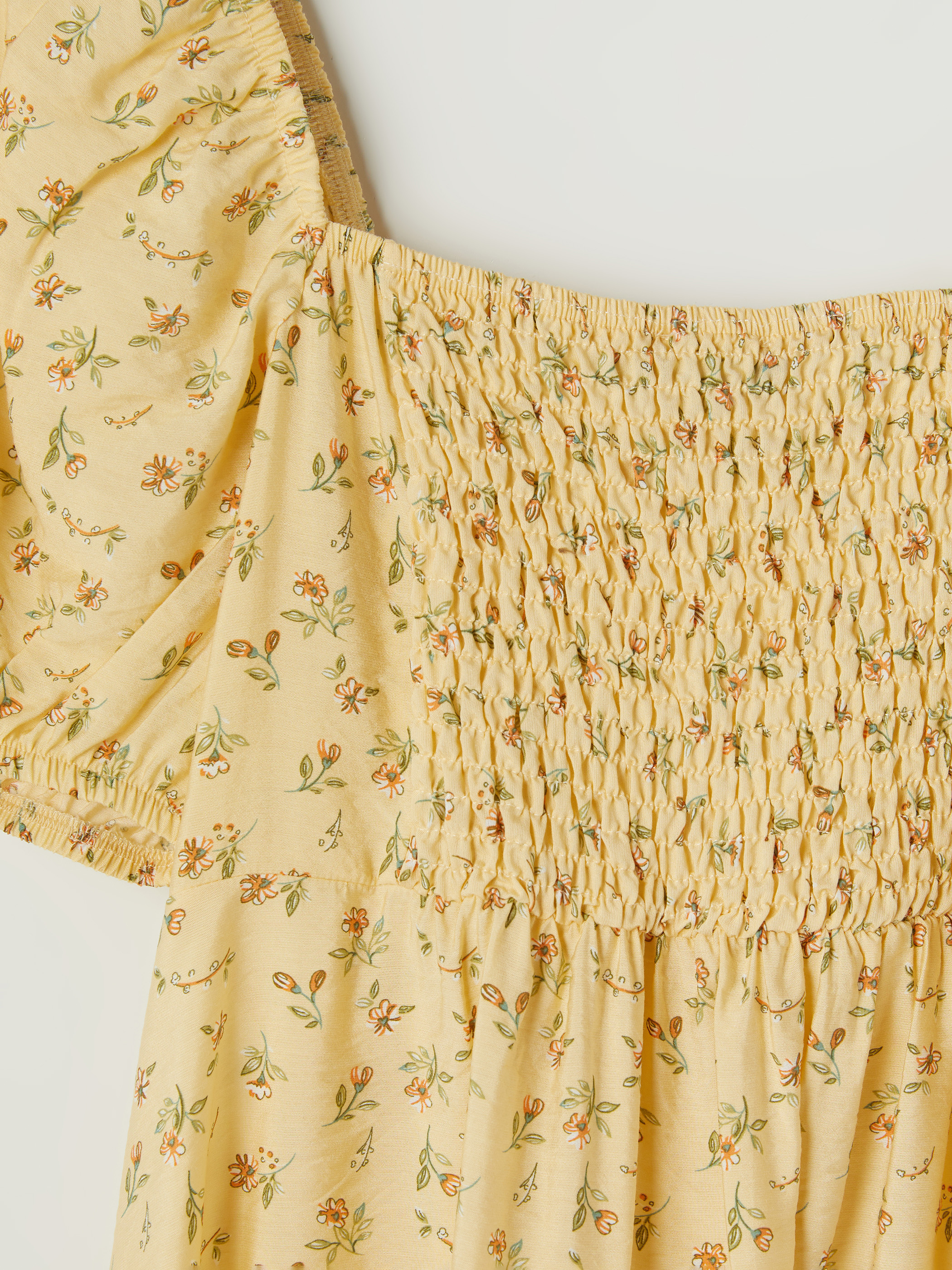 LCW Comfort Kare Yaka Çiçekli Mini Elbise görsel 8