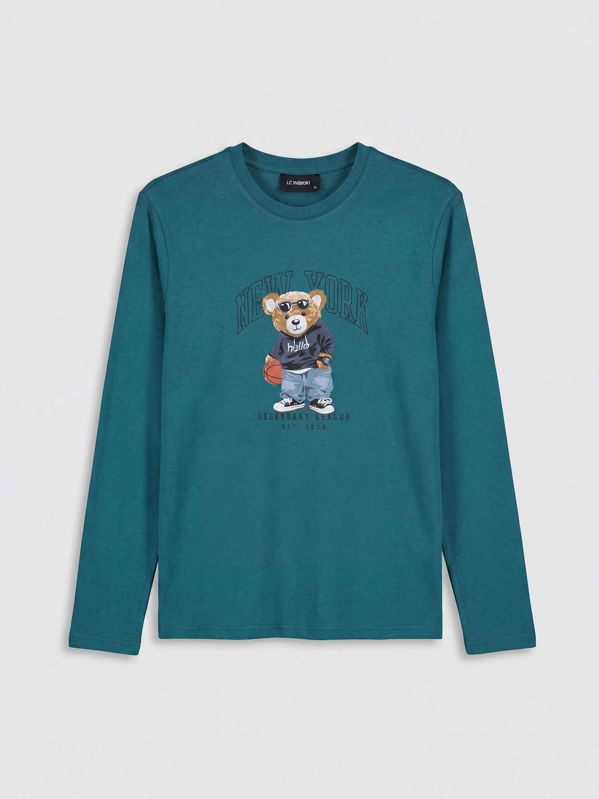 LC WAIKIKI Regular Fit Teddy Baskılı Erkek Pijama Takımı görsel 6