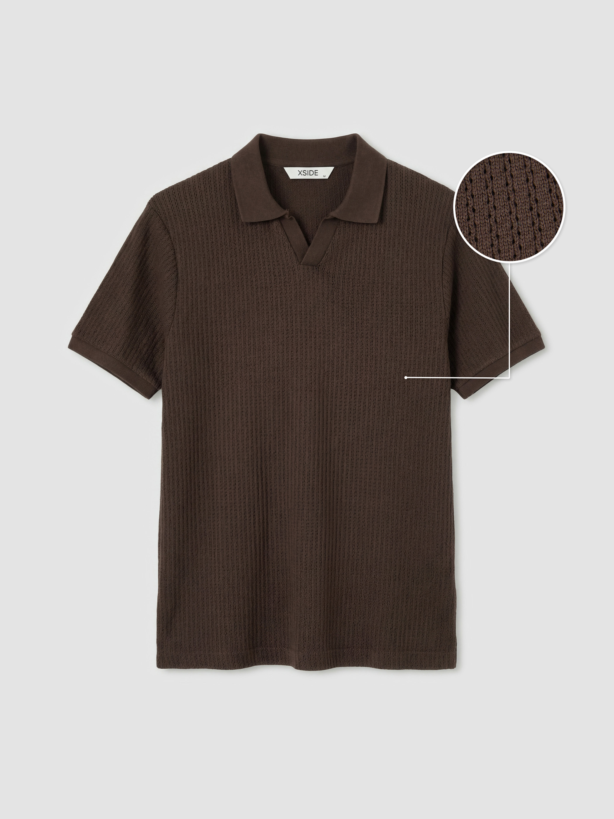 XSIDE Polo Yaka Penye Erkek Tişört görsel 5
