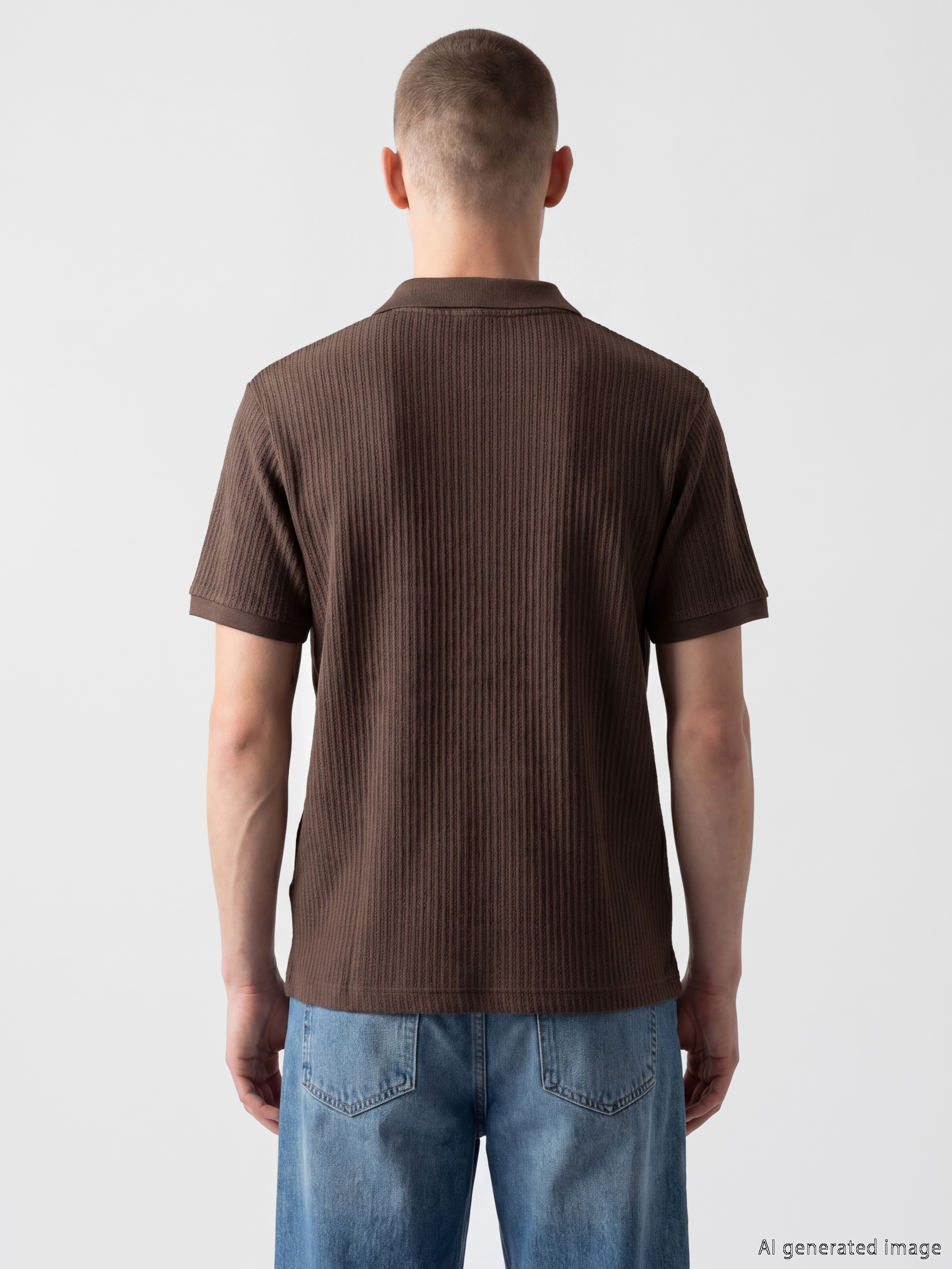 XSIDE Polo Yaka Penye Erkek Tişört görsel 4