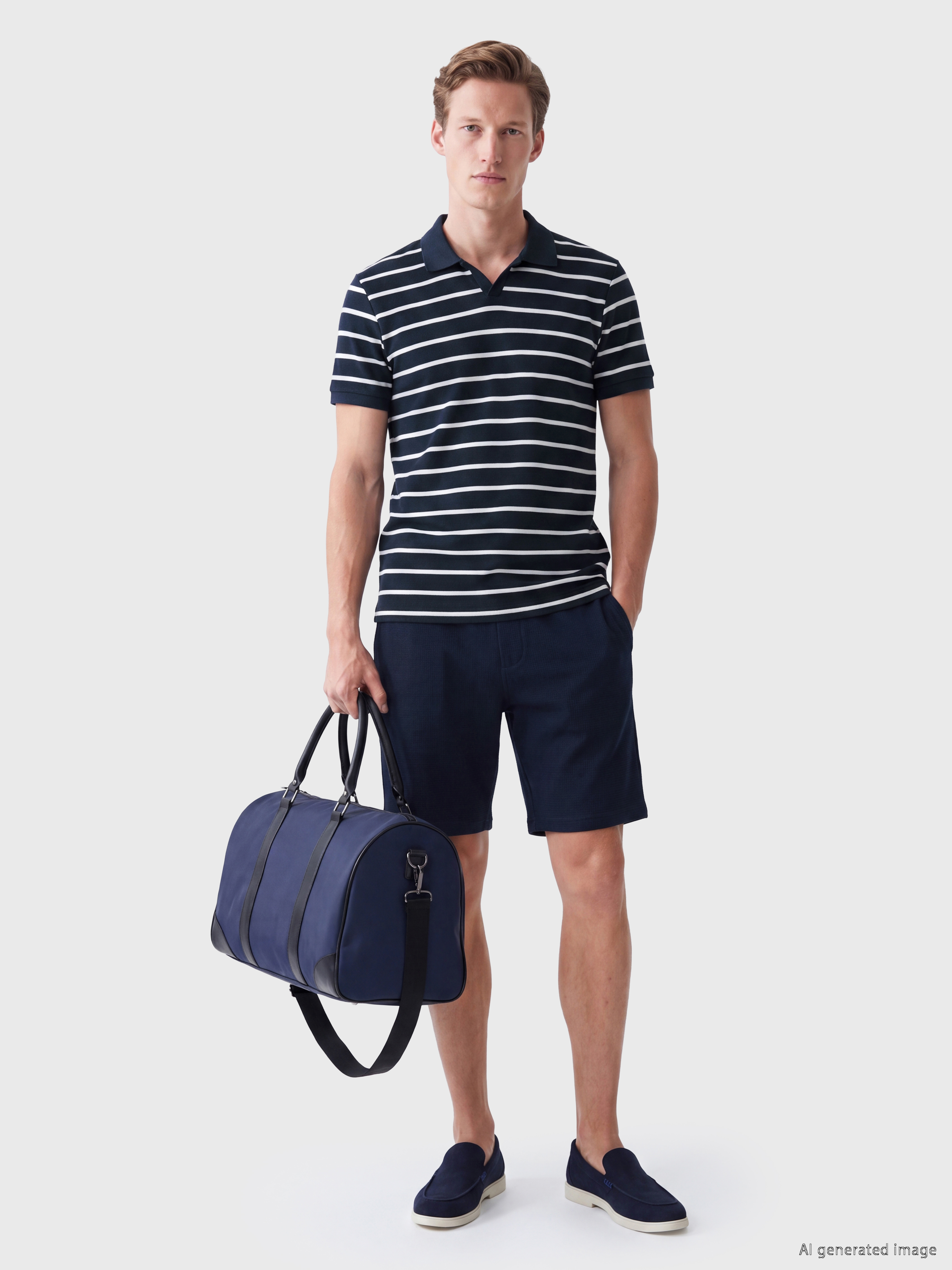 SOUTHBLUE Polo Yaka Çizgili Erkek Tişört görsel 2