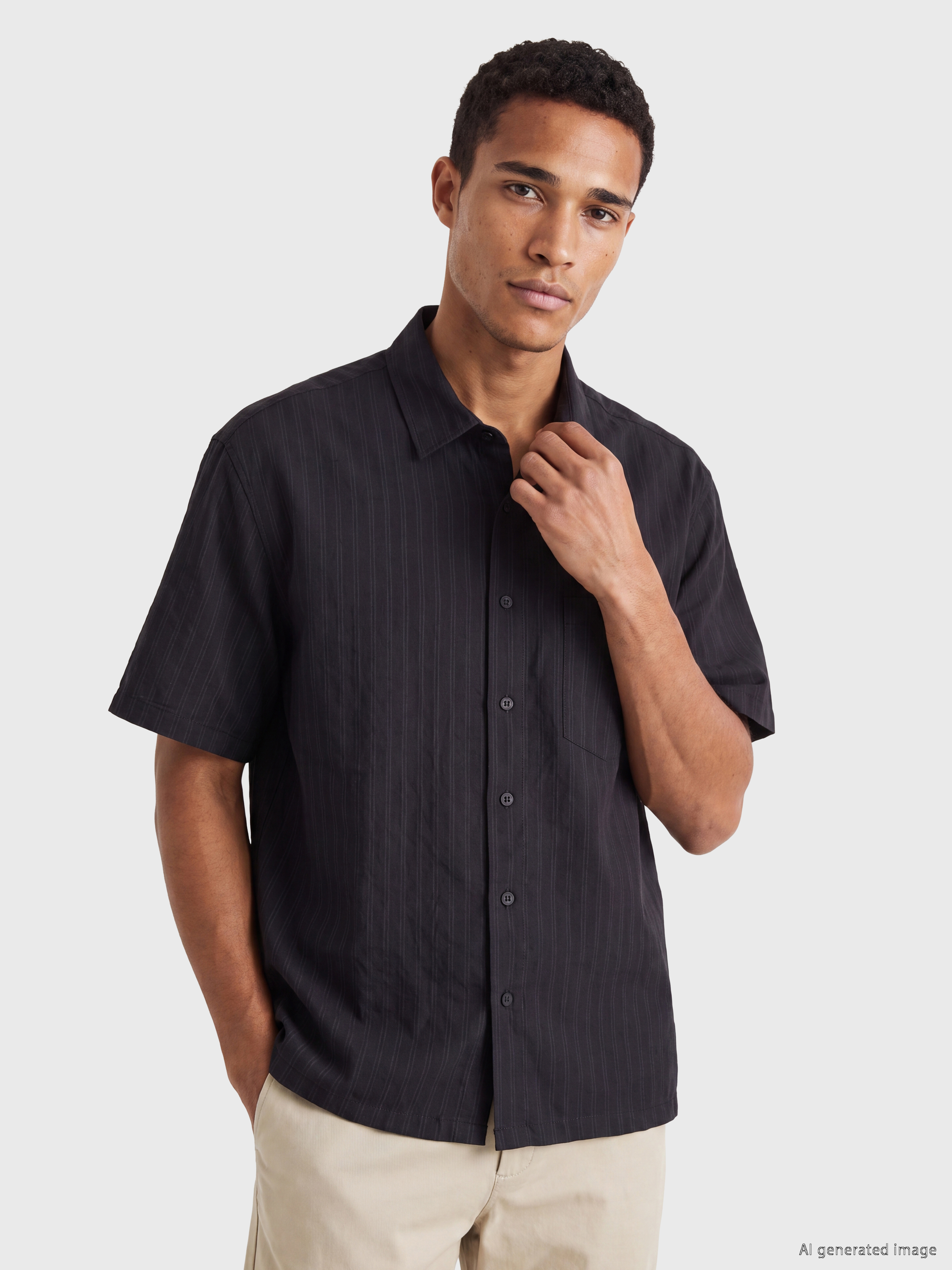 LCW Vision Regular Fit Çizgili Erkek Gömlek