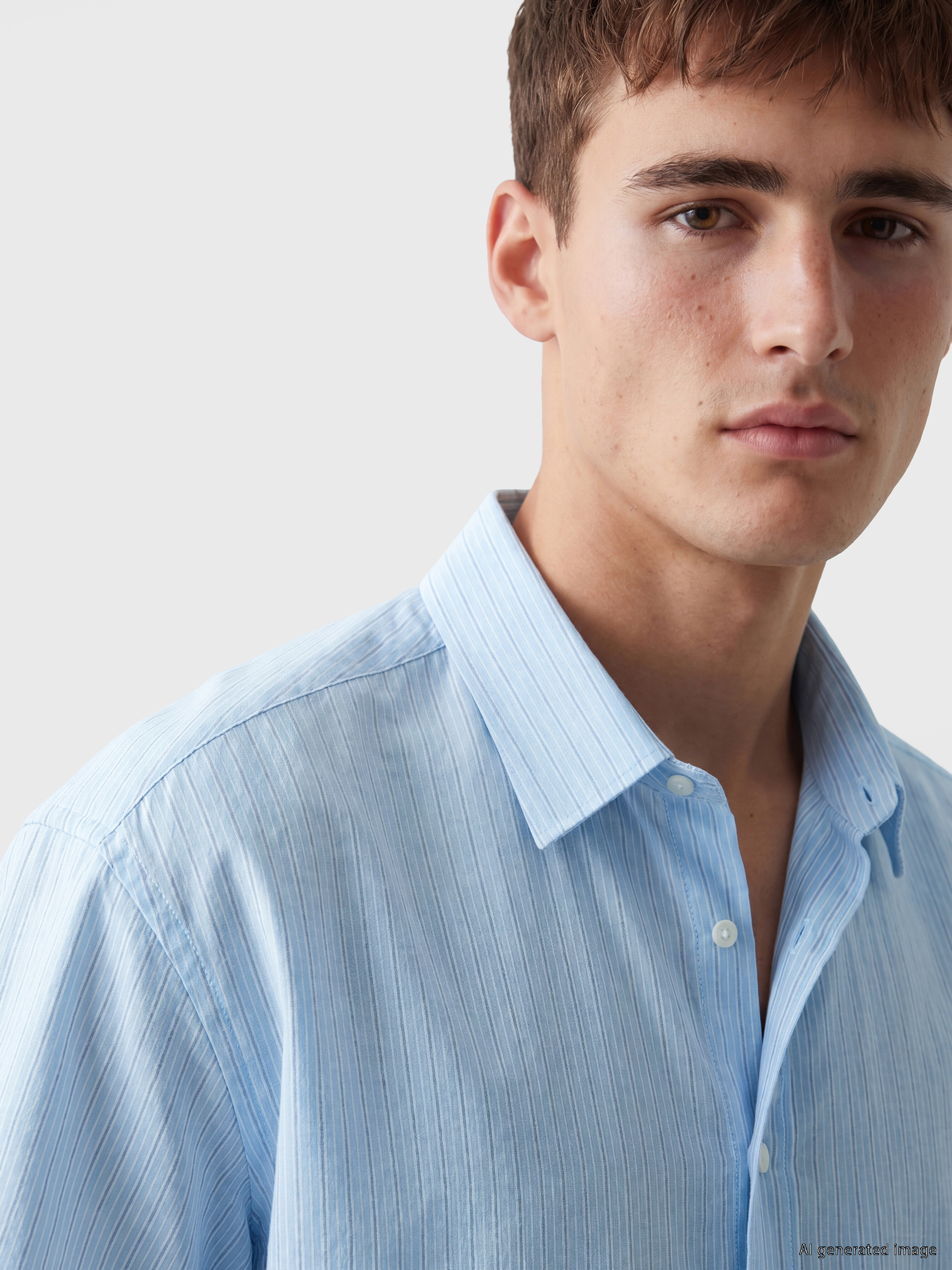 LCW Vision Regular Fit Çizgili Erkek Gömlek görsel 3