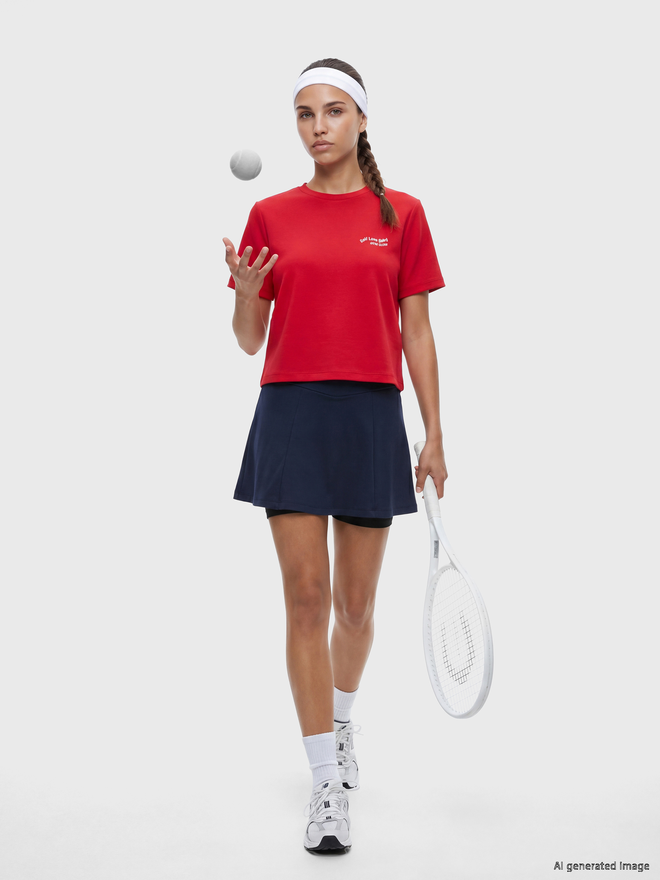 KOOR SPORT Beli Lastikli Kadın Spor Şort Etek