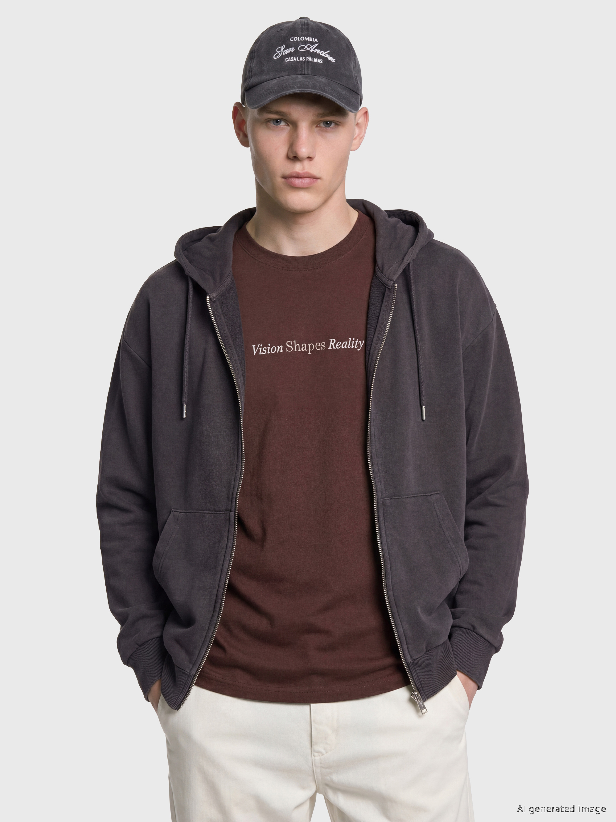 XSIDE Kapüşonlu Erkek Fermuarlı Sweatshirt