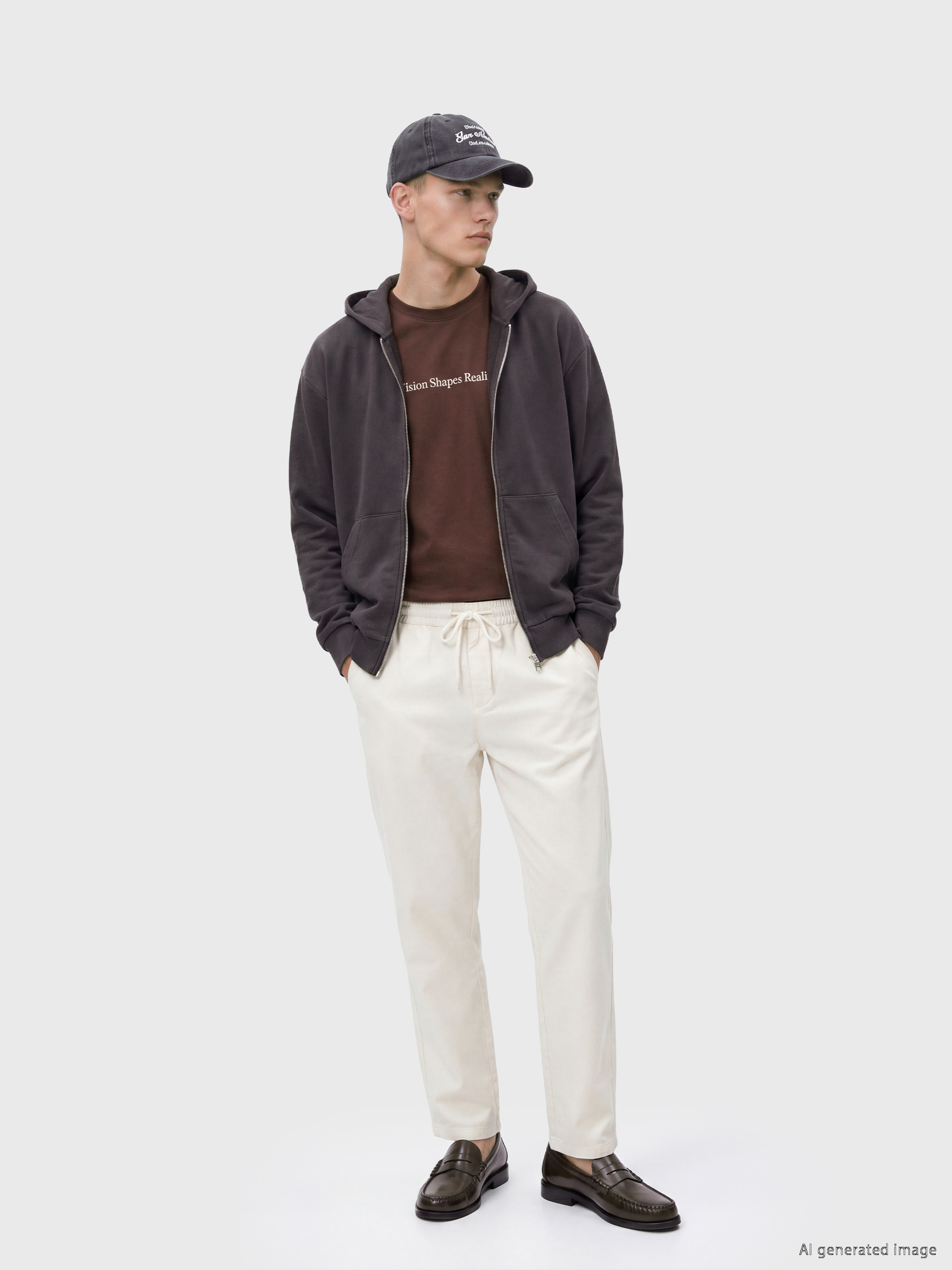 XSIDE Kapüşonlu Erkek Fermuarlı Sweatshirt görsel 2