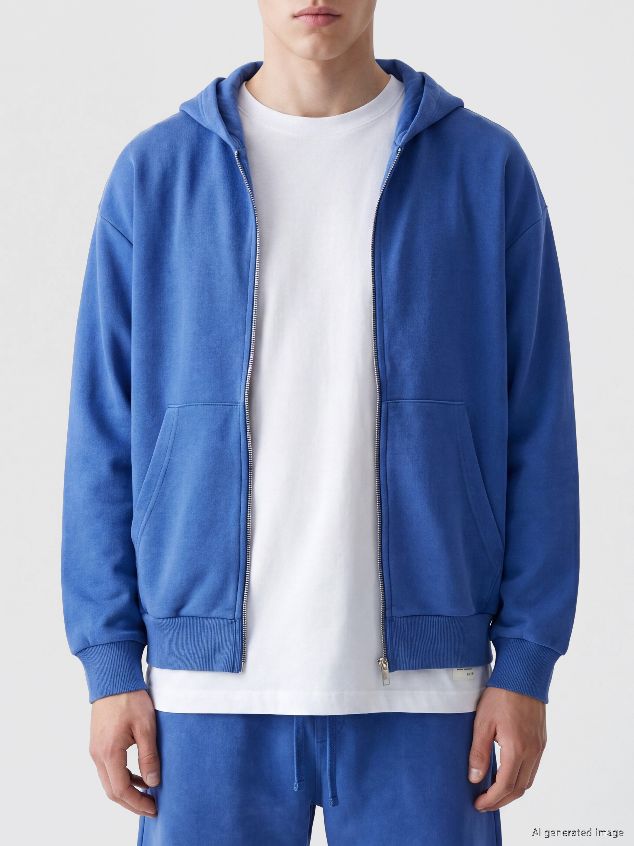 XSIDE Kapüşonlu Erkek Fermuarlı Sweatshirt görsel 3