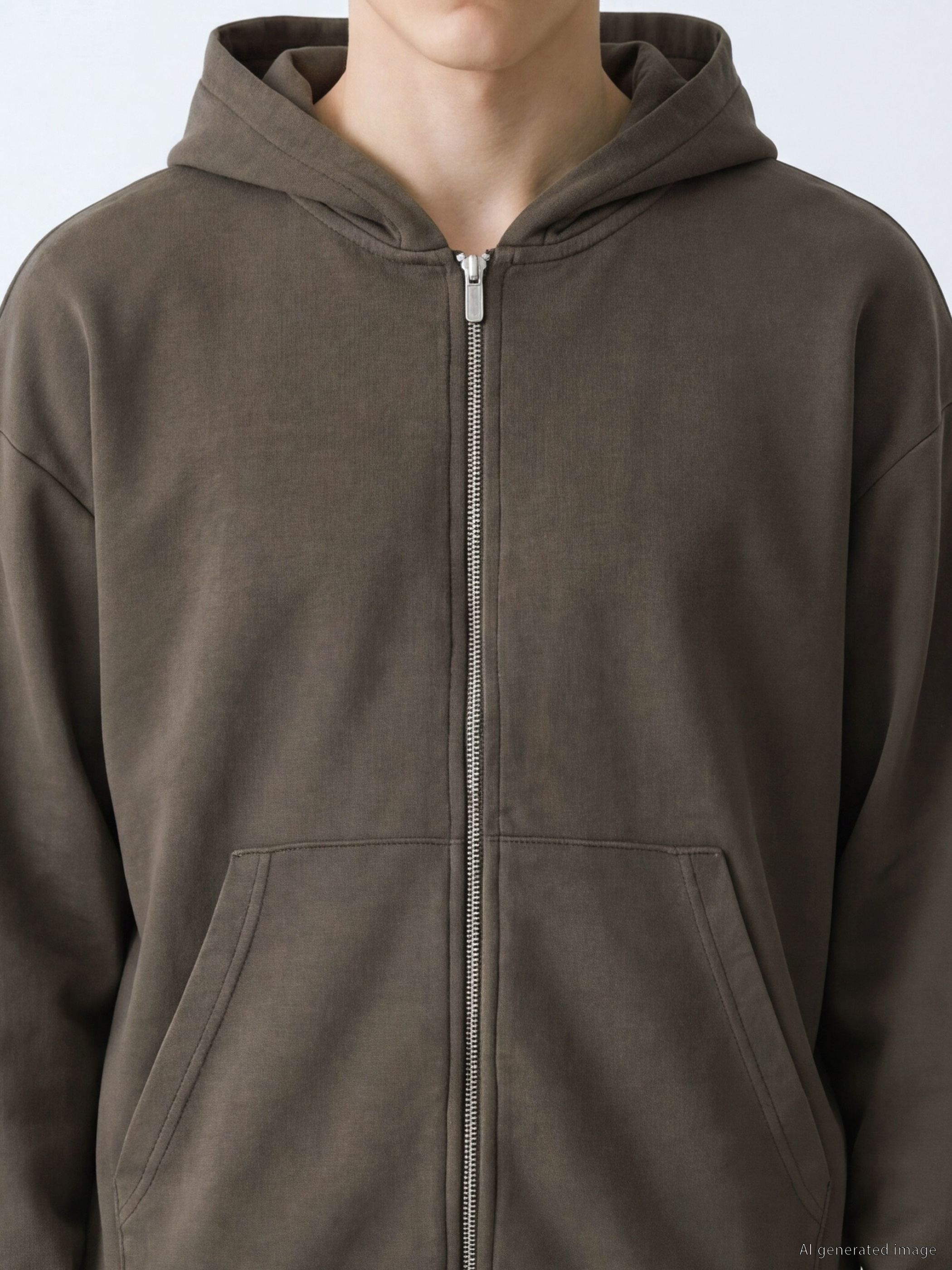XSIDE Kapüşonlu Erkek Fermuarlı Sweatshirt görsel 3