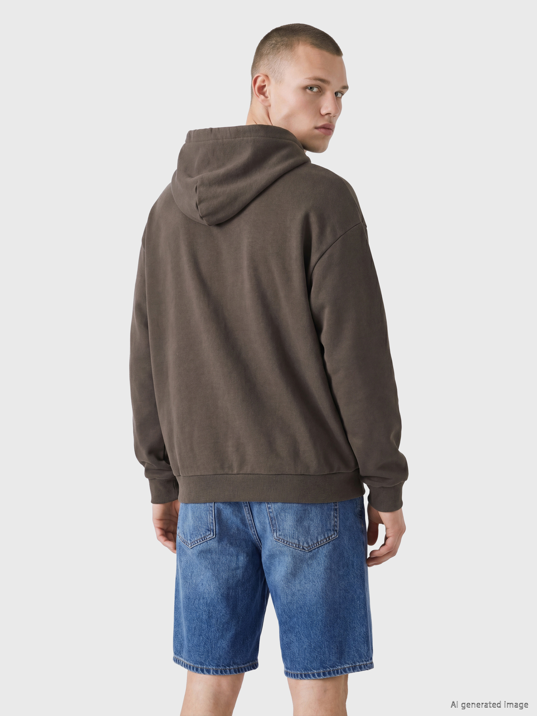 XSIDE Kapüşonlu Erkek Fermuarlı Sweatshirt görsel 4
