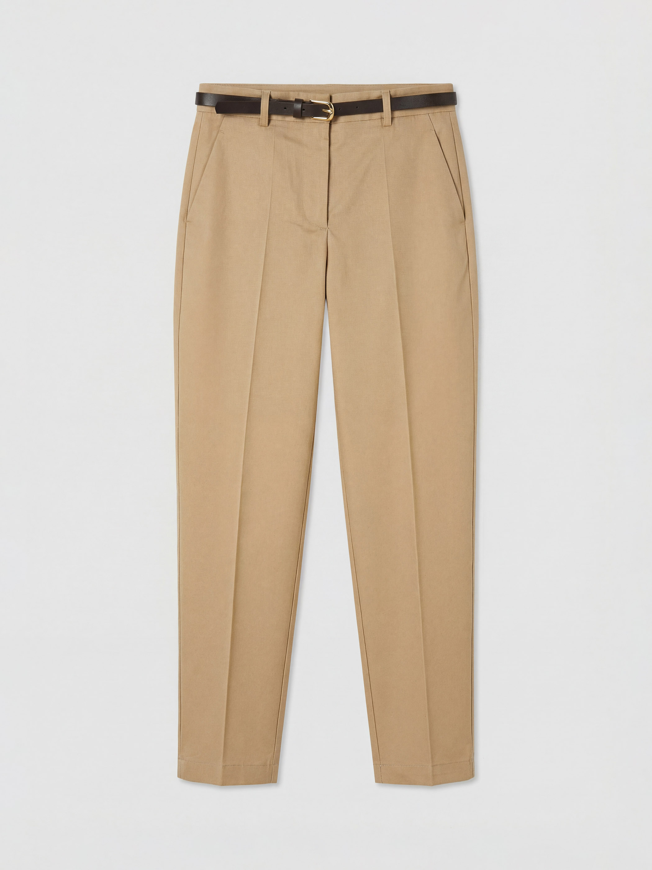 LCWAIKIKI Classic Beli Kemerli Gabardin Kadın Pantolon görsel 5