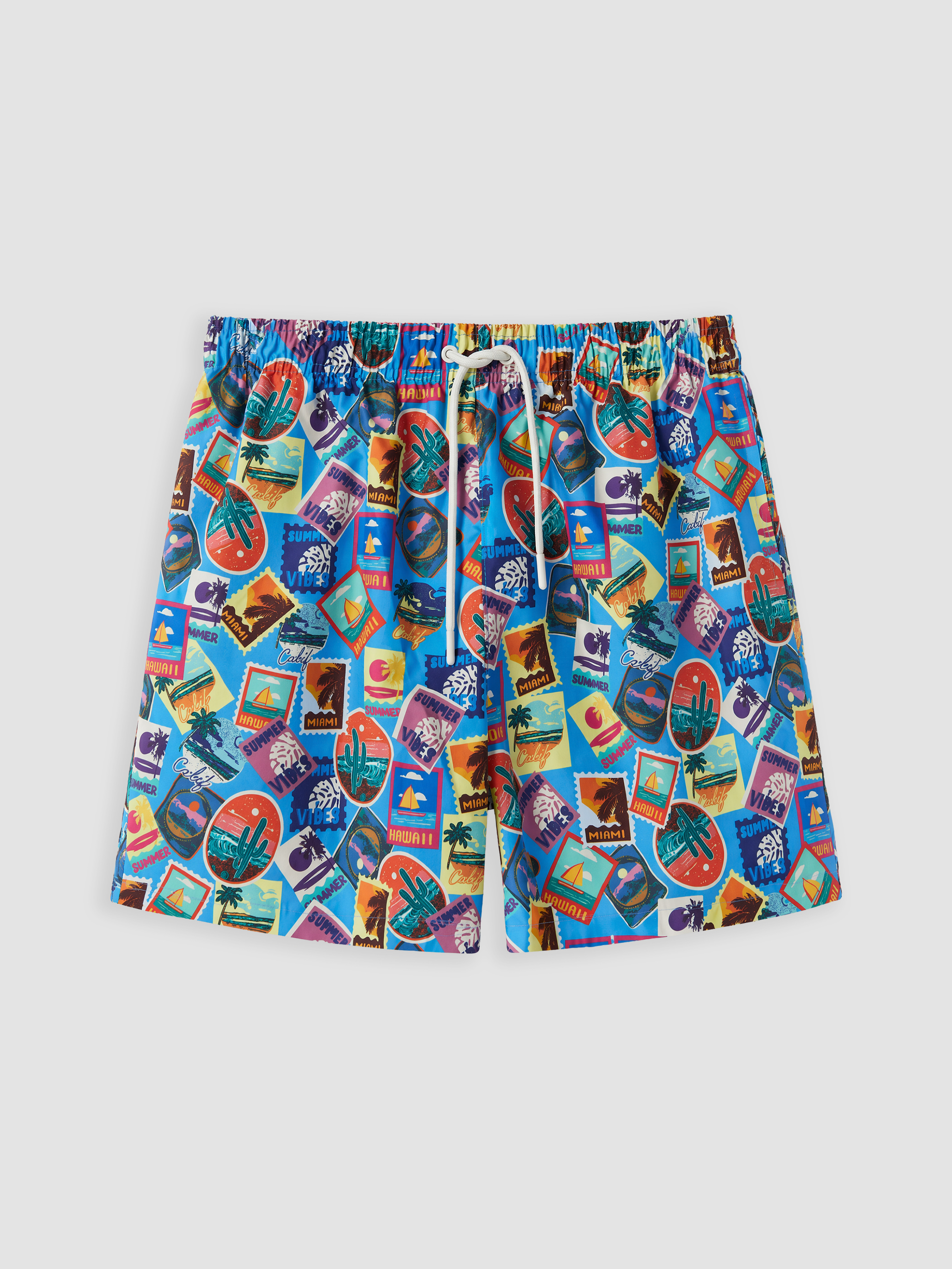 LCW SWIMWEAR Kısa Boy Desenli Erkek Deniz Şortu görsel 5
