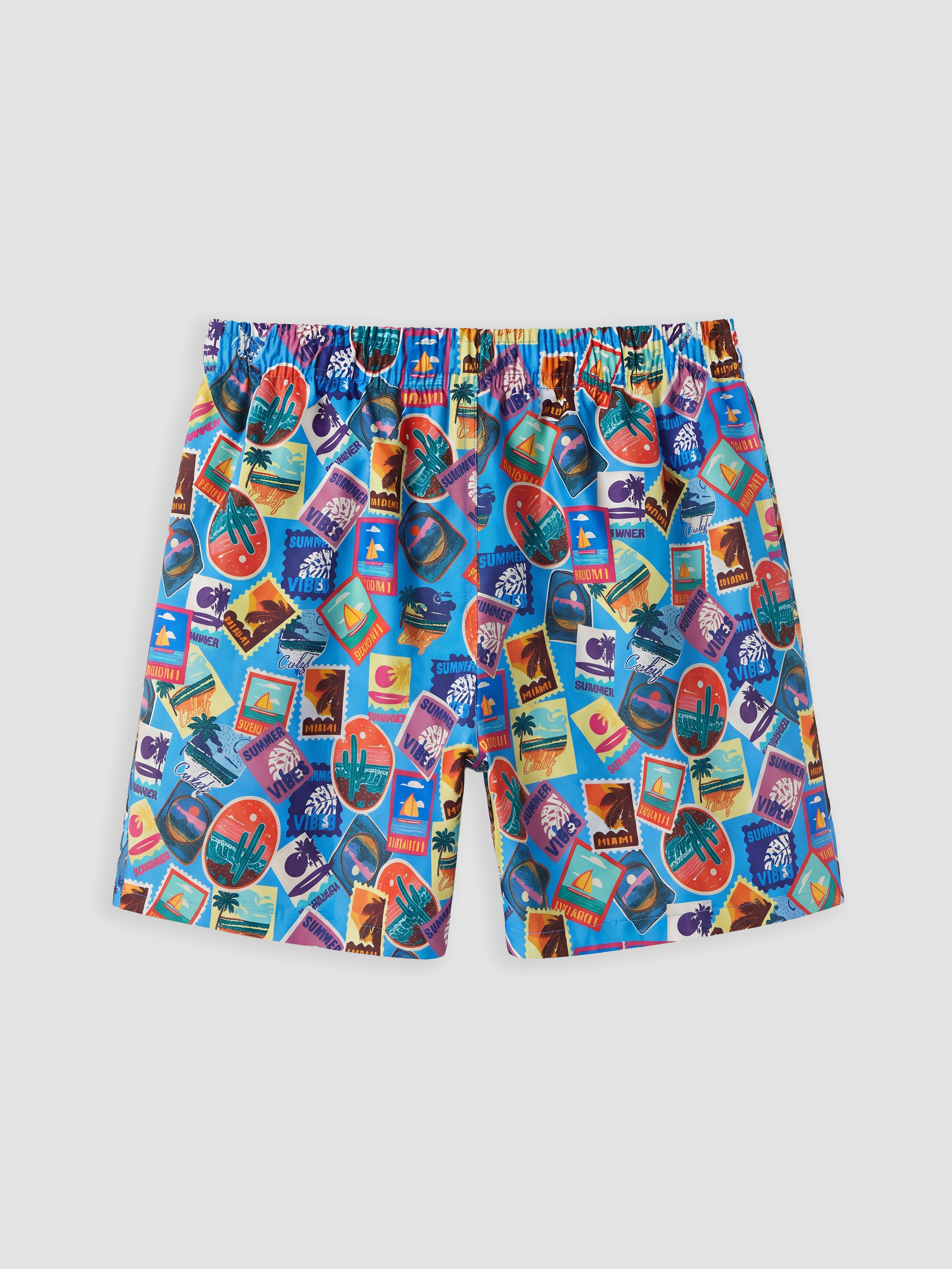 LCW SWIMWEAR Kısa Boy Desenli Erkek Deniz Şortu görsel 7