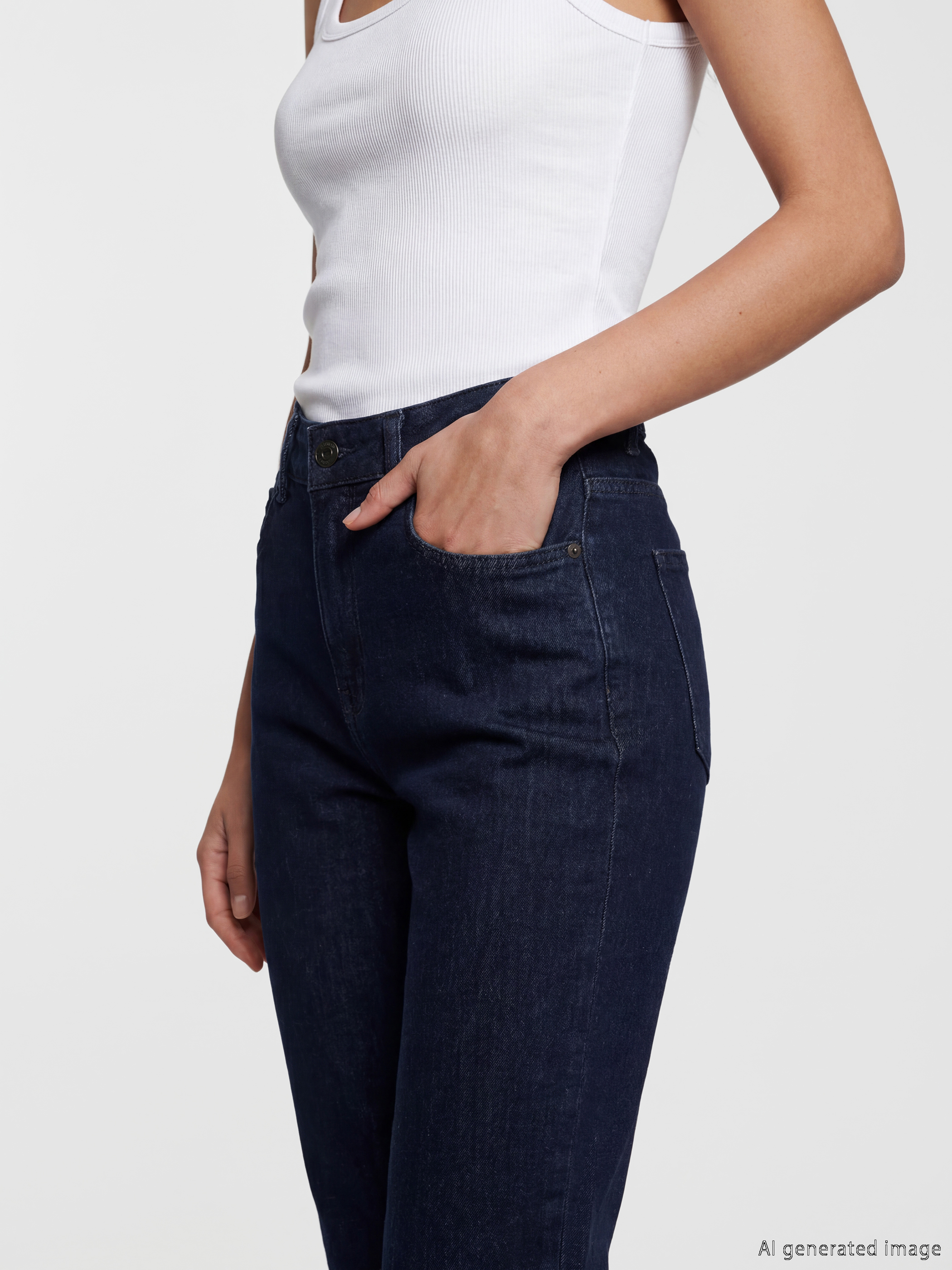 LCW Grace Straight Fit Kadın Jean Pantolon görsel 3