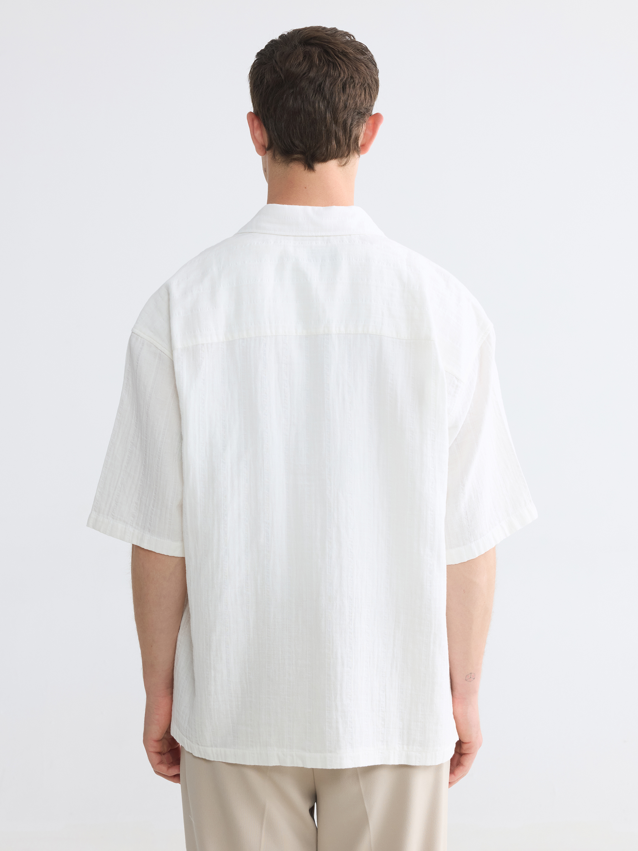LCW Vision Regular Fit Erkek Dokulu Gömlek görsel 5