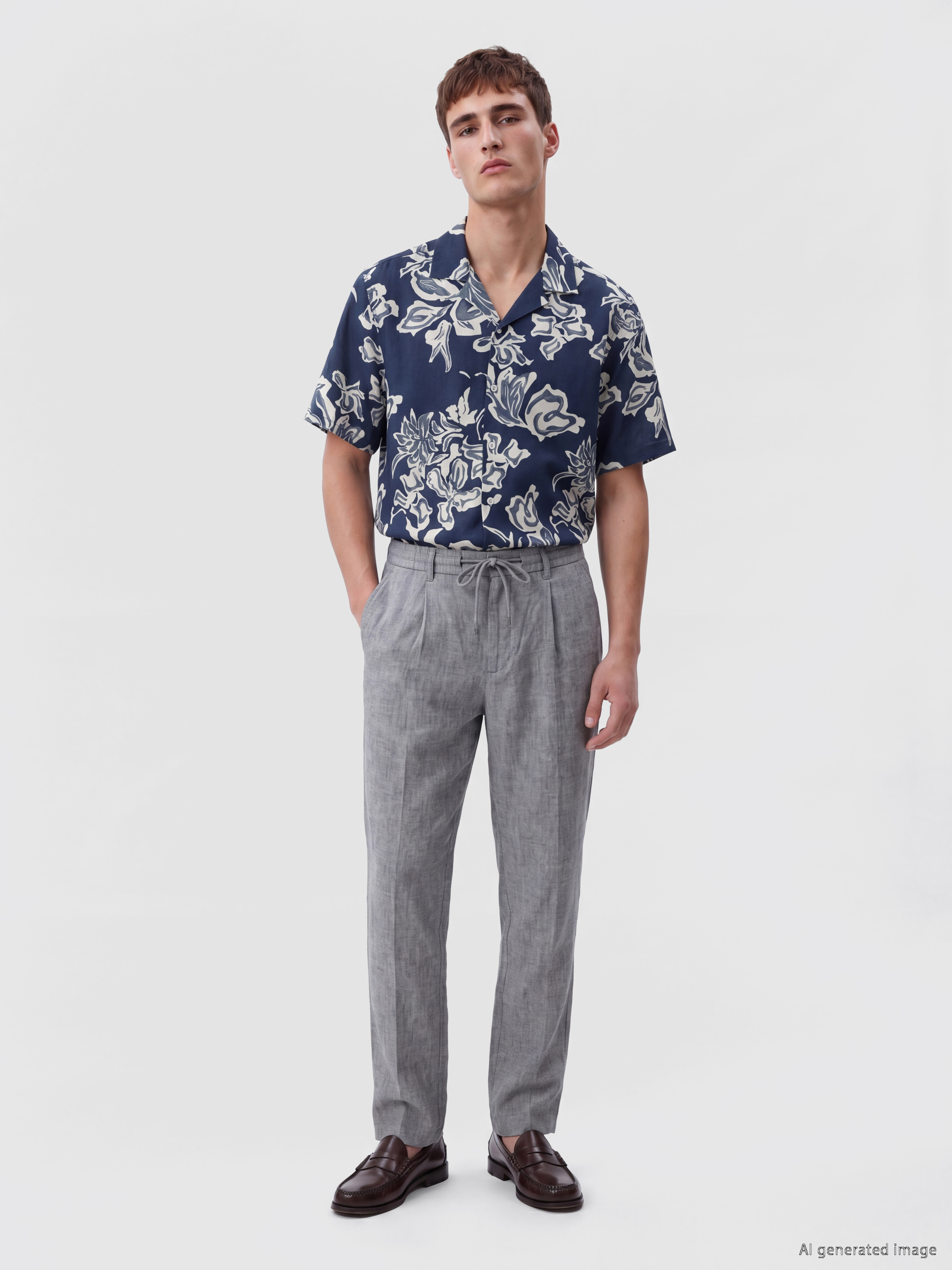 LCW Vision Regular Fit Desenli Erkek Gömlek görsel 2
