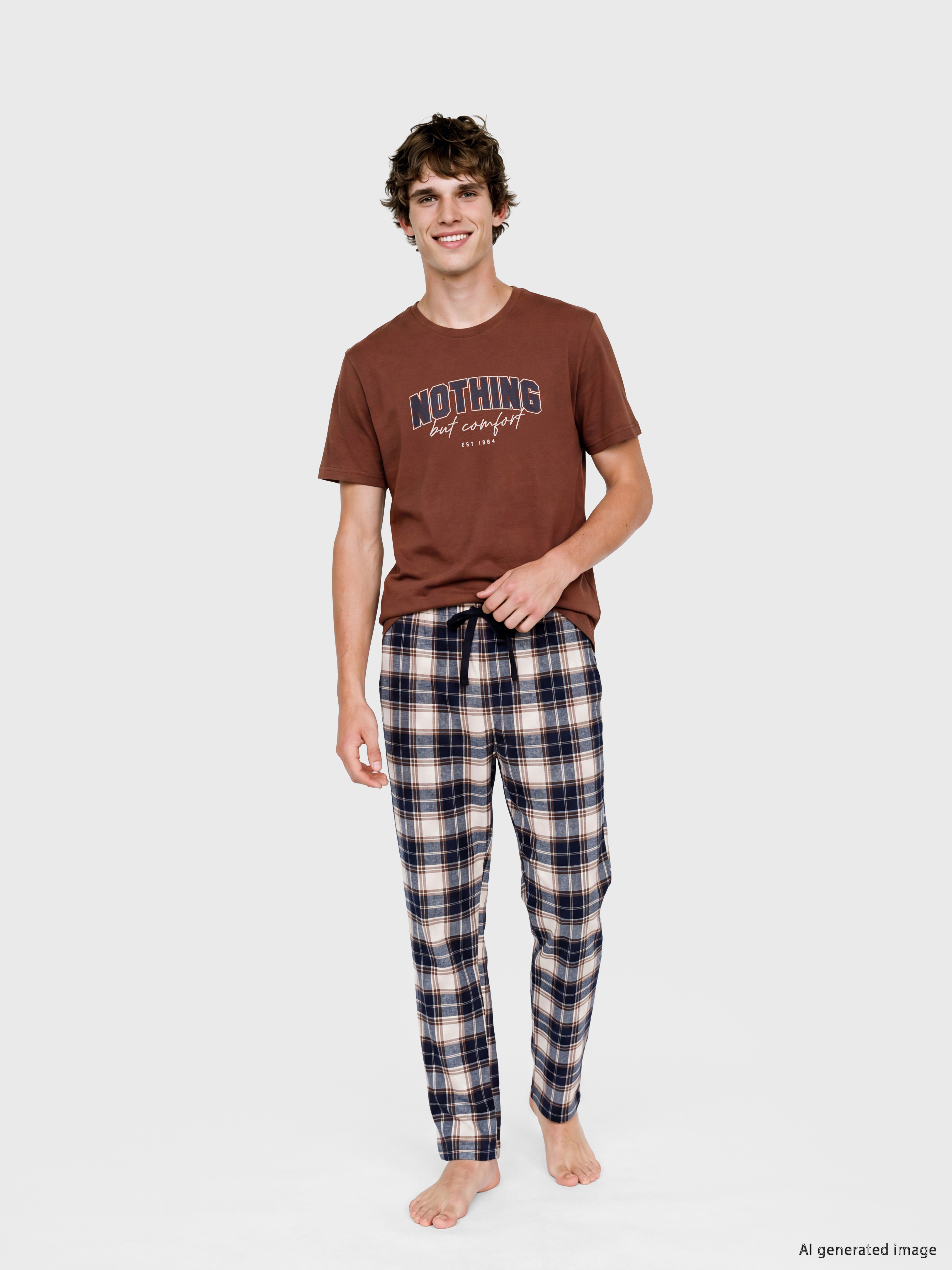 LC WAIKIKI Regular Fit Baskılı Erkek Pijama Takımı