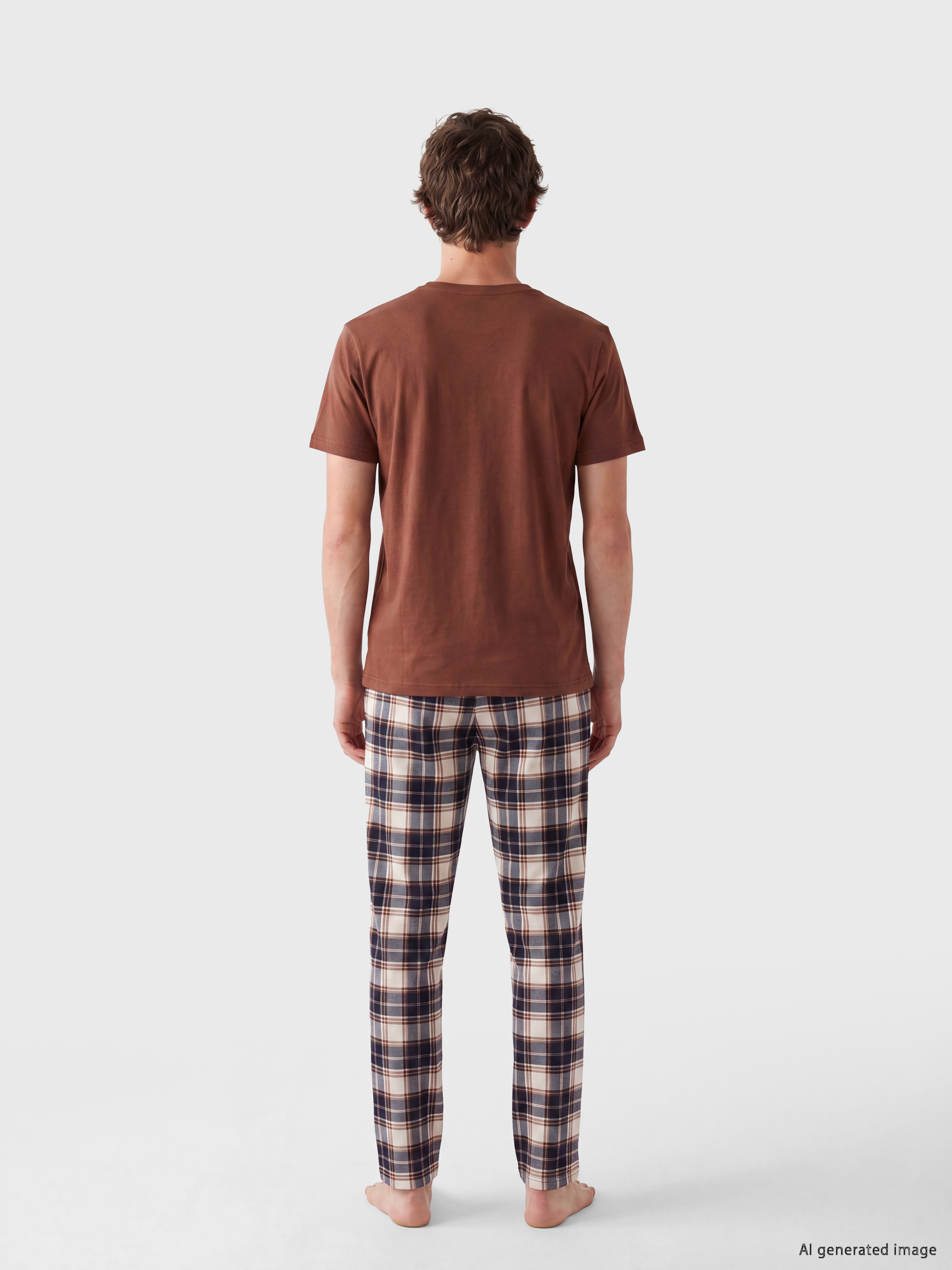 LC WAIKIKI Regular Fit Baskılı Erkek Pijama Takımı görsel 4