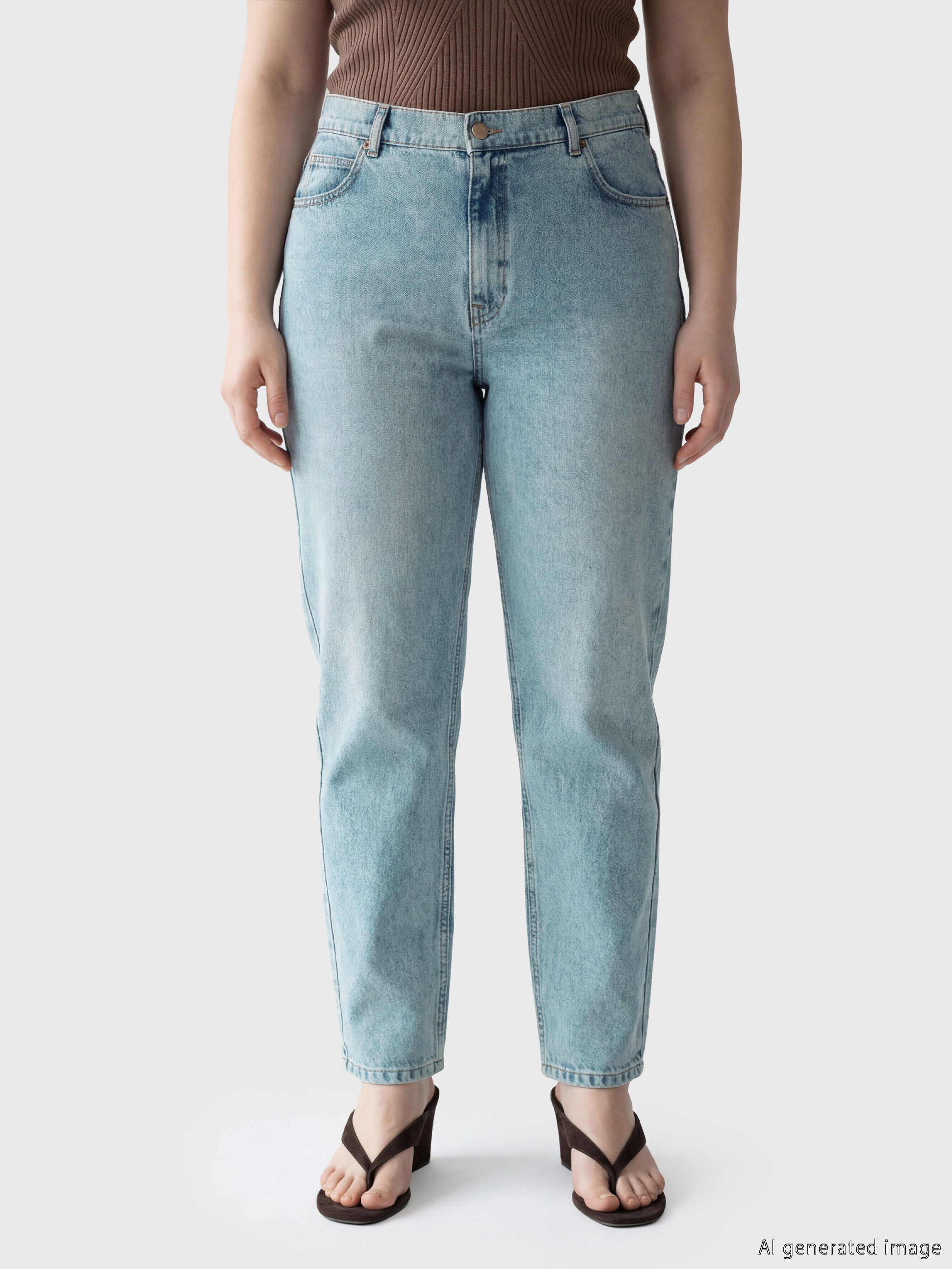Soulife Slim Mom Kadın Jean Pantolon görsel 2