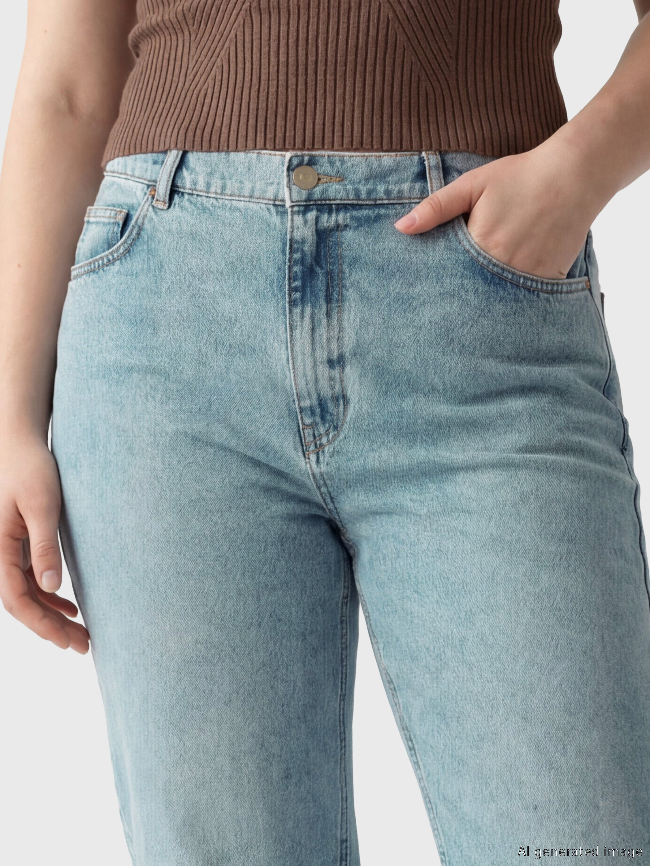 Soulife Slim Mom Kadın Jean Pantolon görsel 3