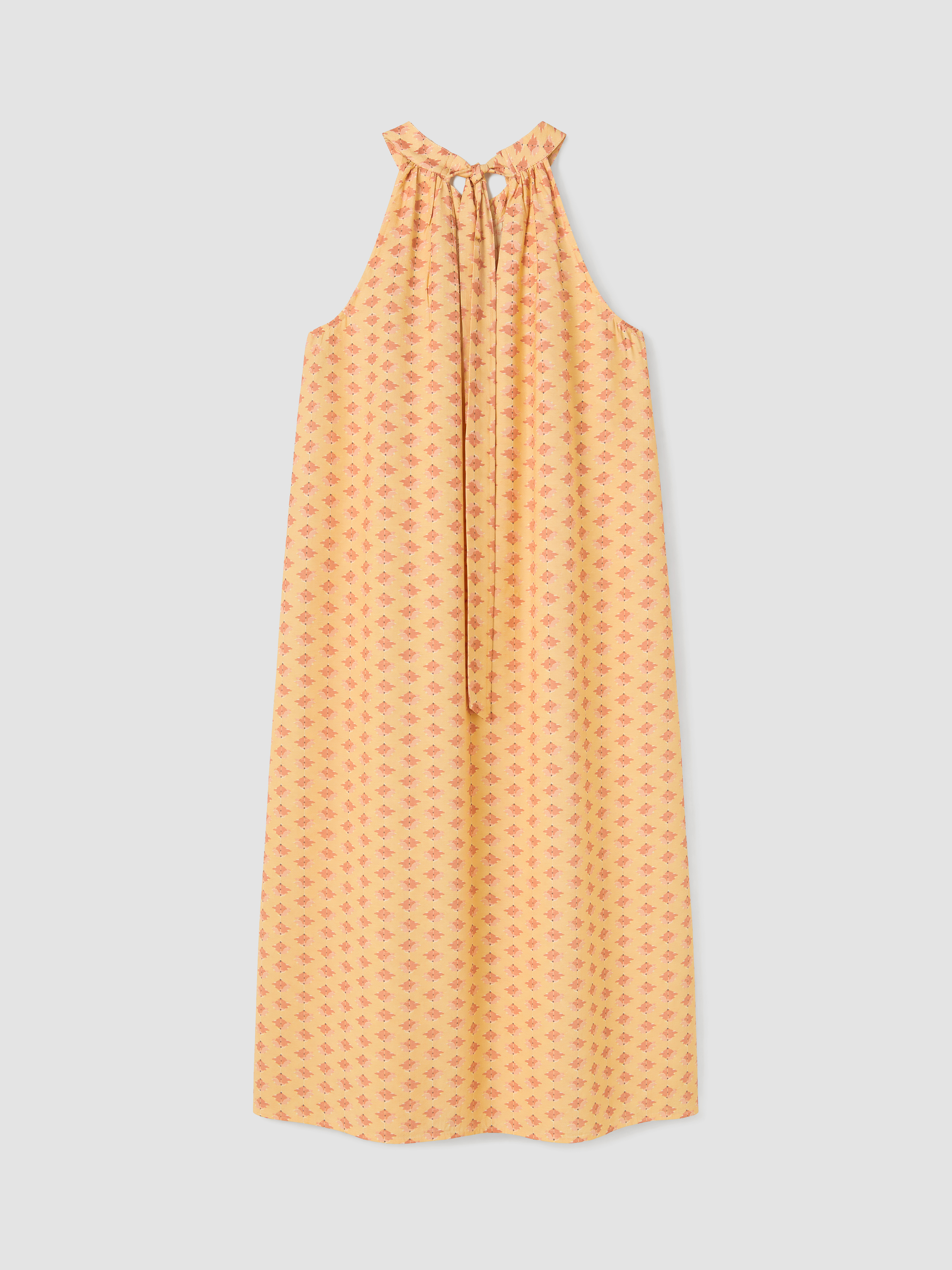 LCW Comfort Halter Yaka Desenli Pileli Elbise görsel 6