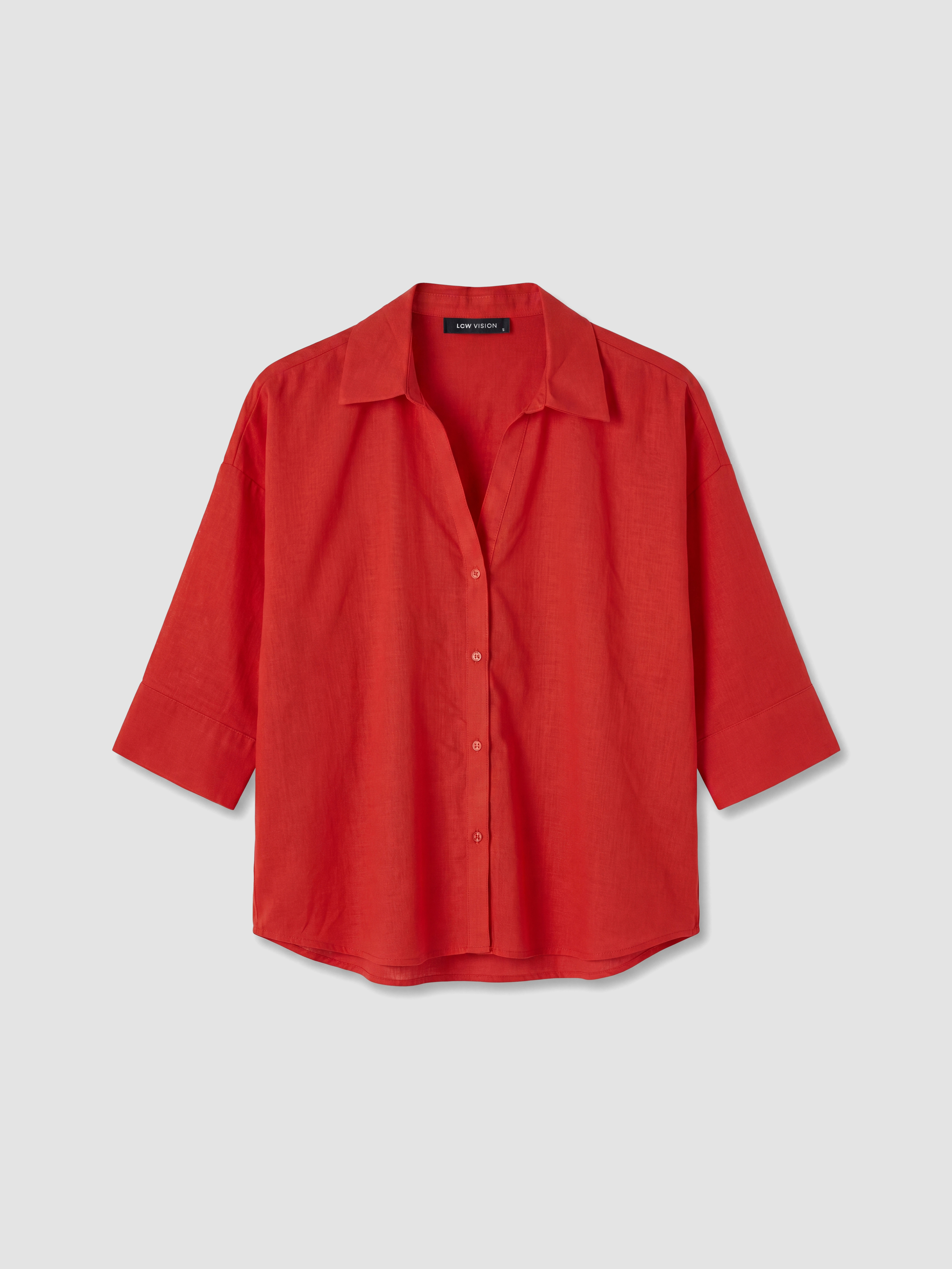 LCW Vision Oversize Poplin Kadın Gömlek görsel 5