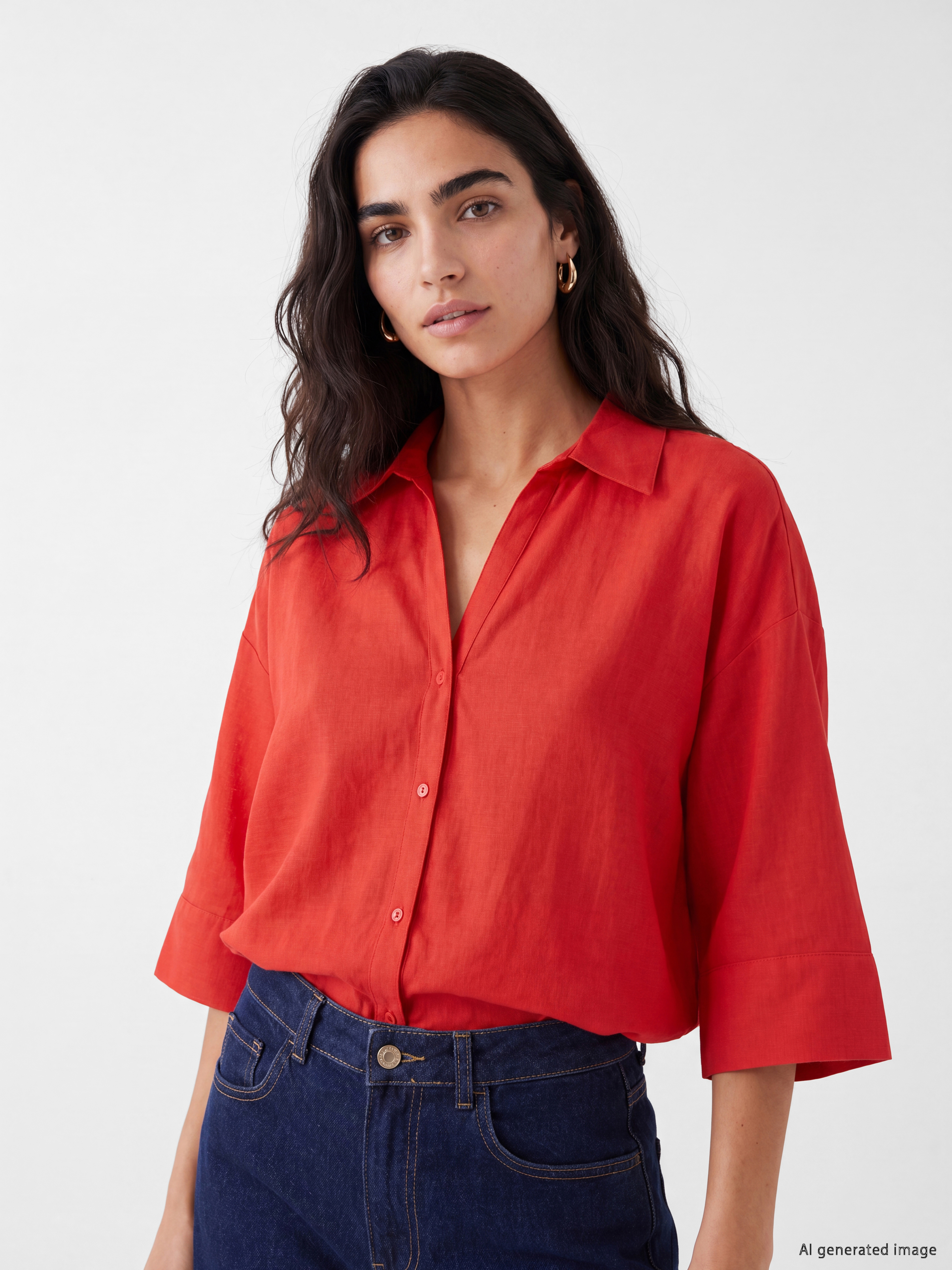 LCW Vision Oversize Poplin Kadın Gömlek