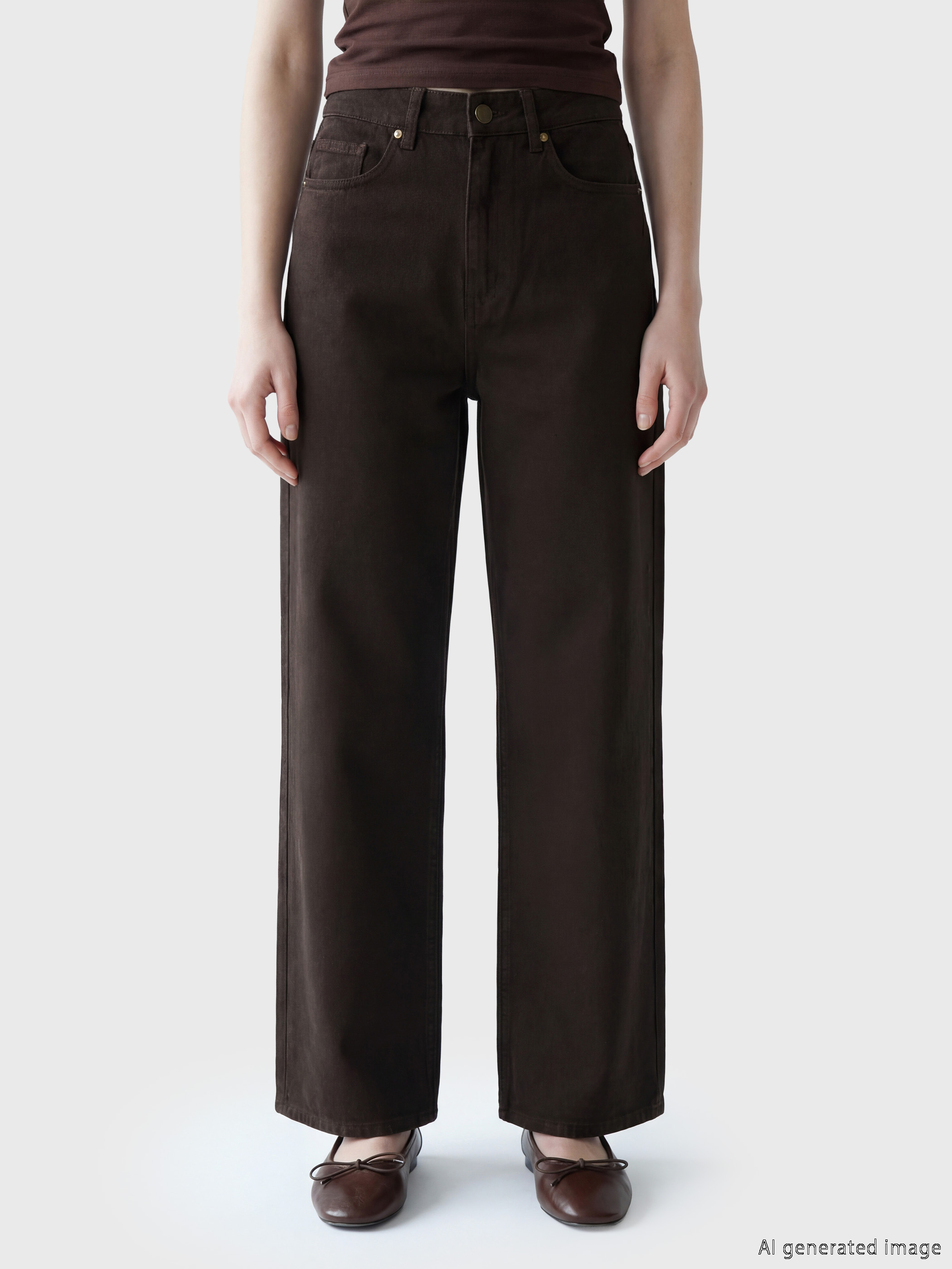 Soulife Wideleg Kadın Jean Pantolon görsel 3