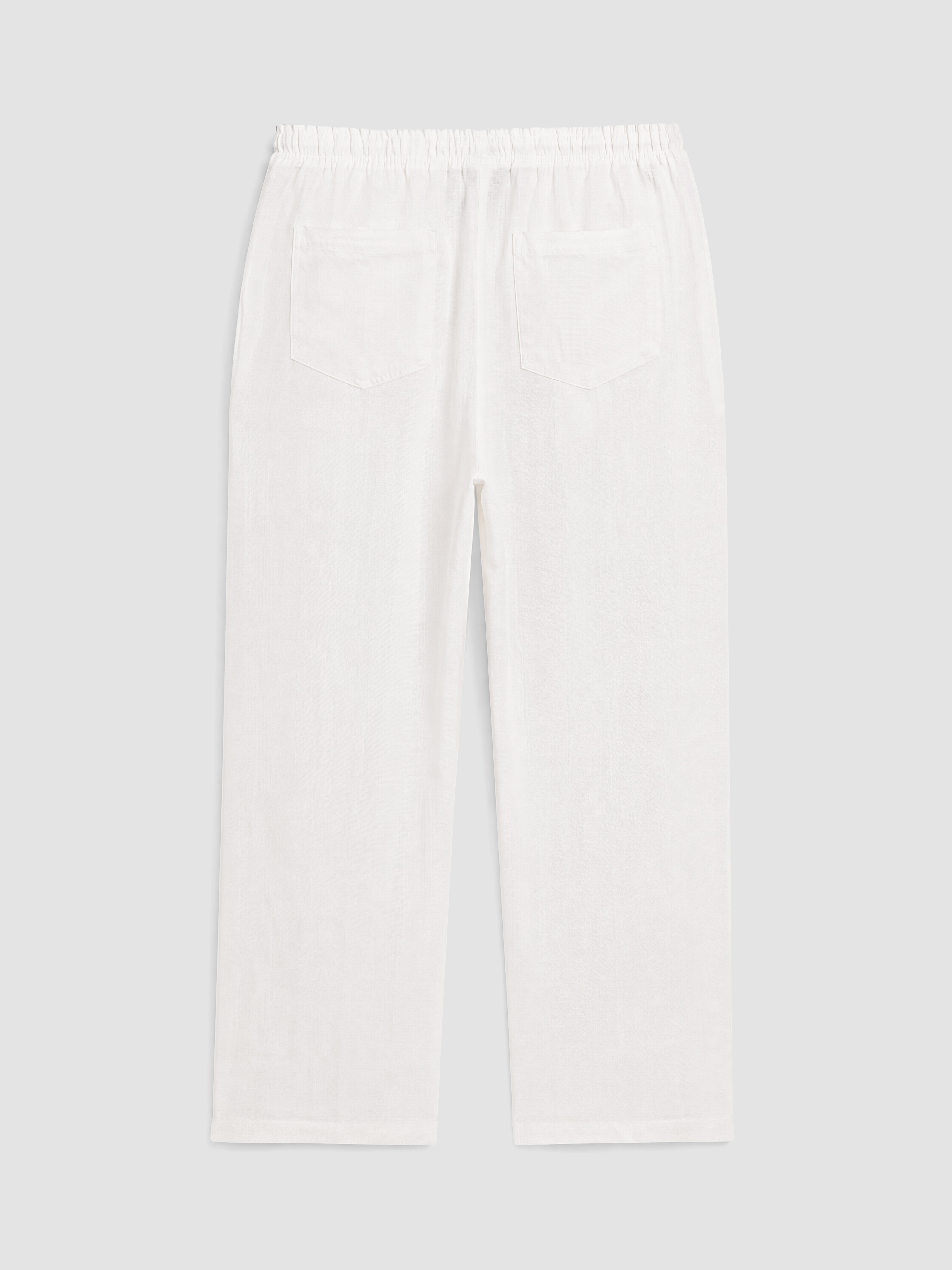 XSIDE Beli Lastikli %100 Keten Kadın Pantolon görsel 6