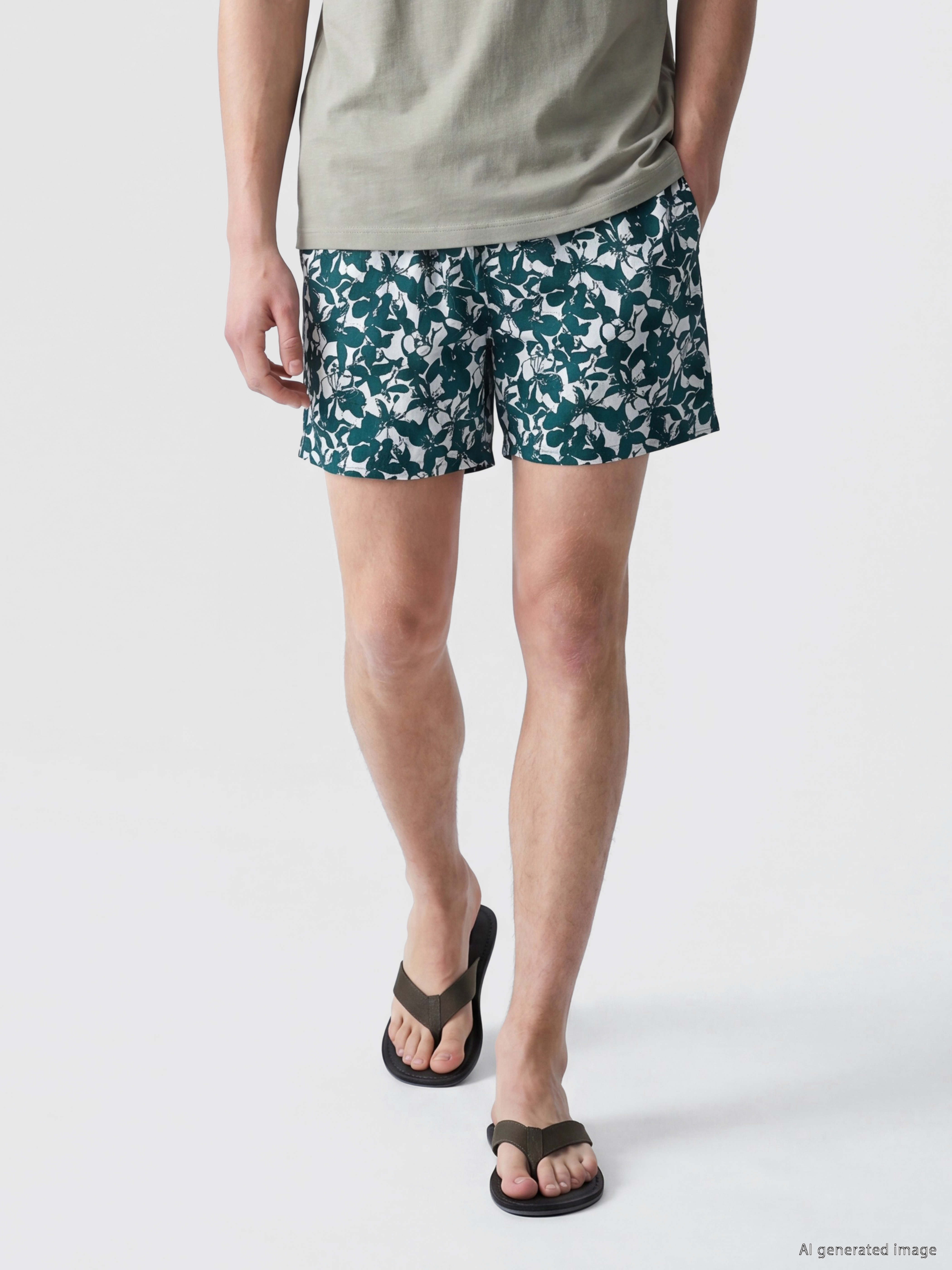 LCW SWIMWEAR Kısa Boy Desenli Erkek Deniz Şortu
