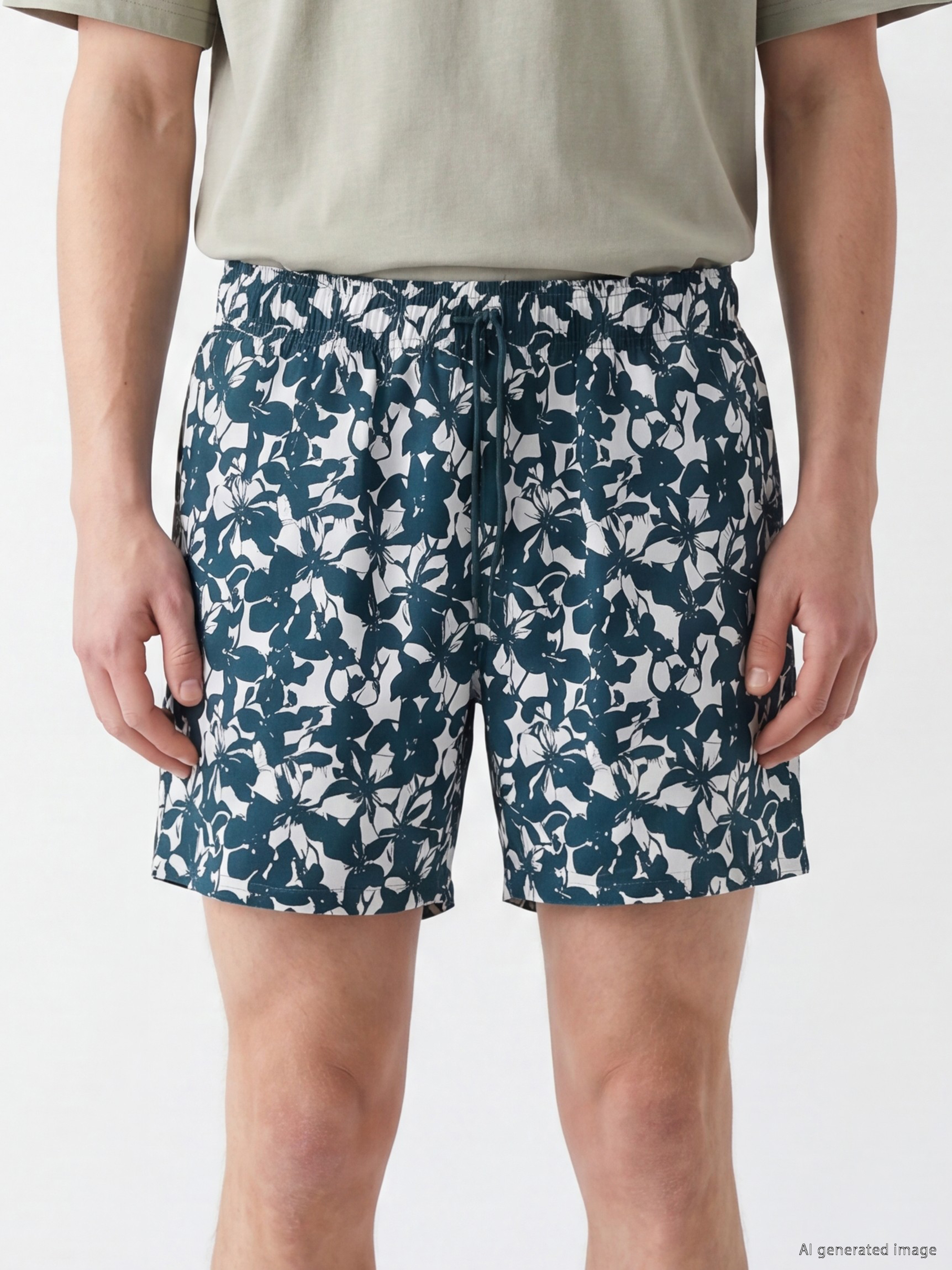 LCW SWIMWEAR Kısa Boy Desenli Erkek Deniz Şortu görsel 3