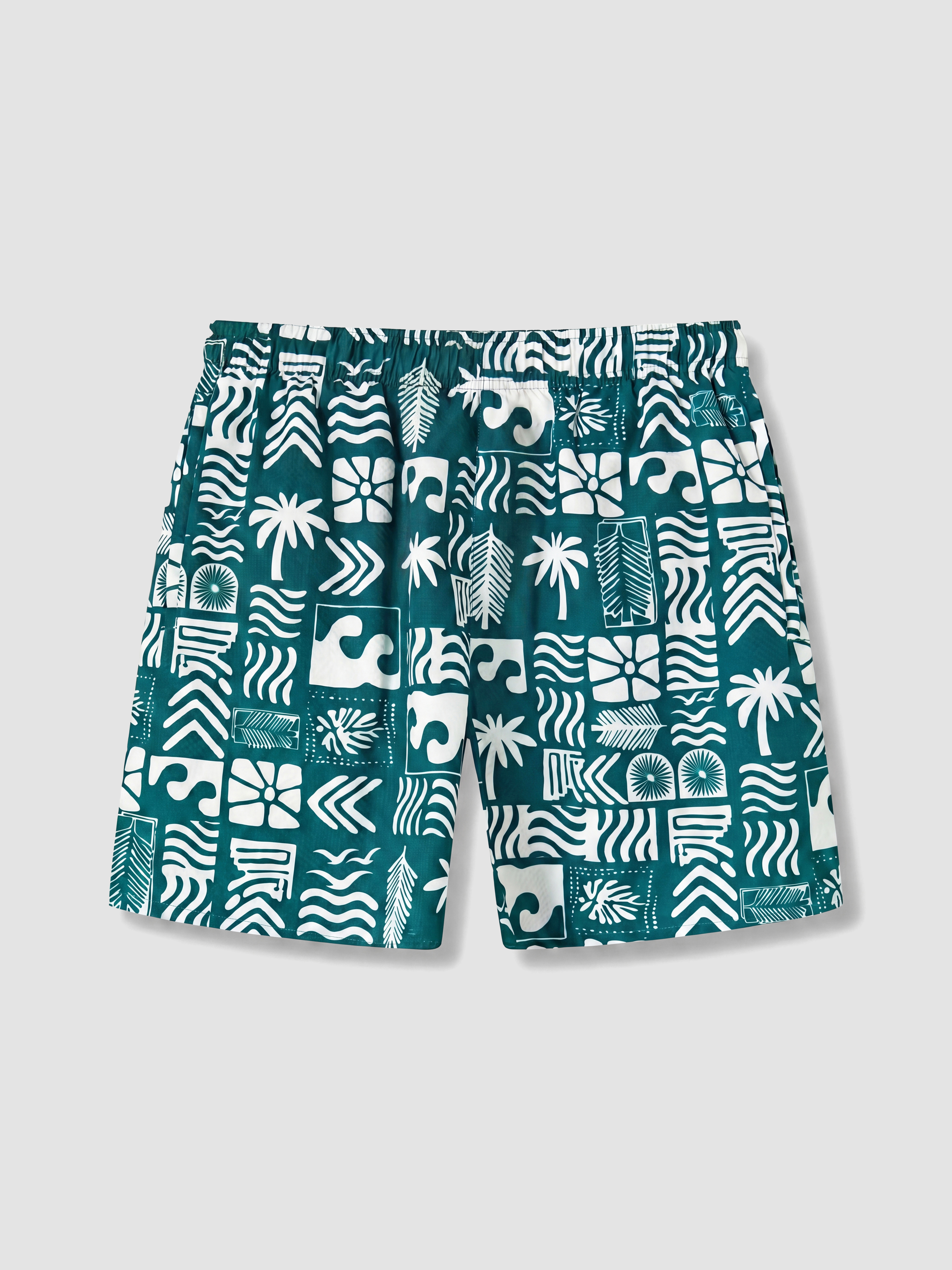 LCW SWIMWEAR Kısa Boy Desenli Erkek Deniz Şortu görsel 8