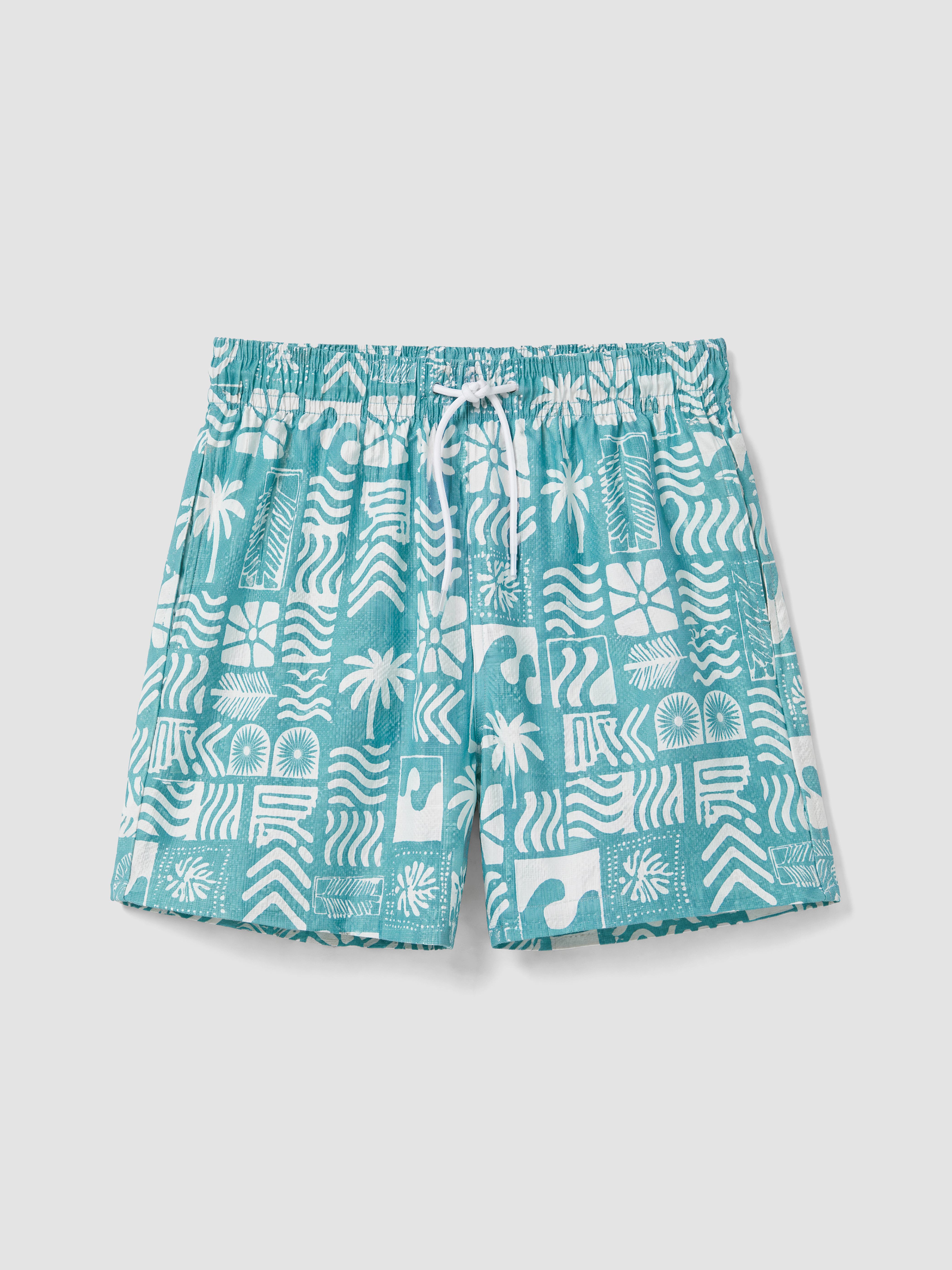 LCW SWIMWEAR Kısa Boy Desenli Erkek Deniz Şortu görsel 5
