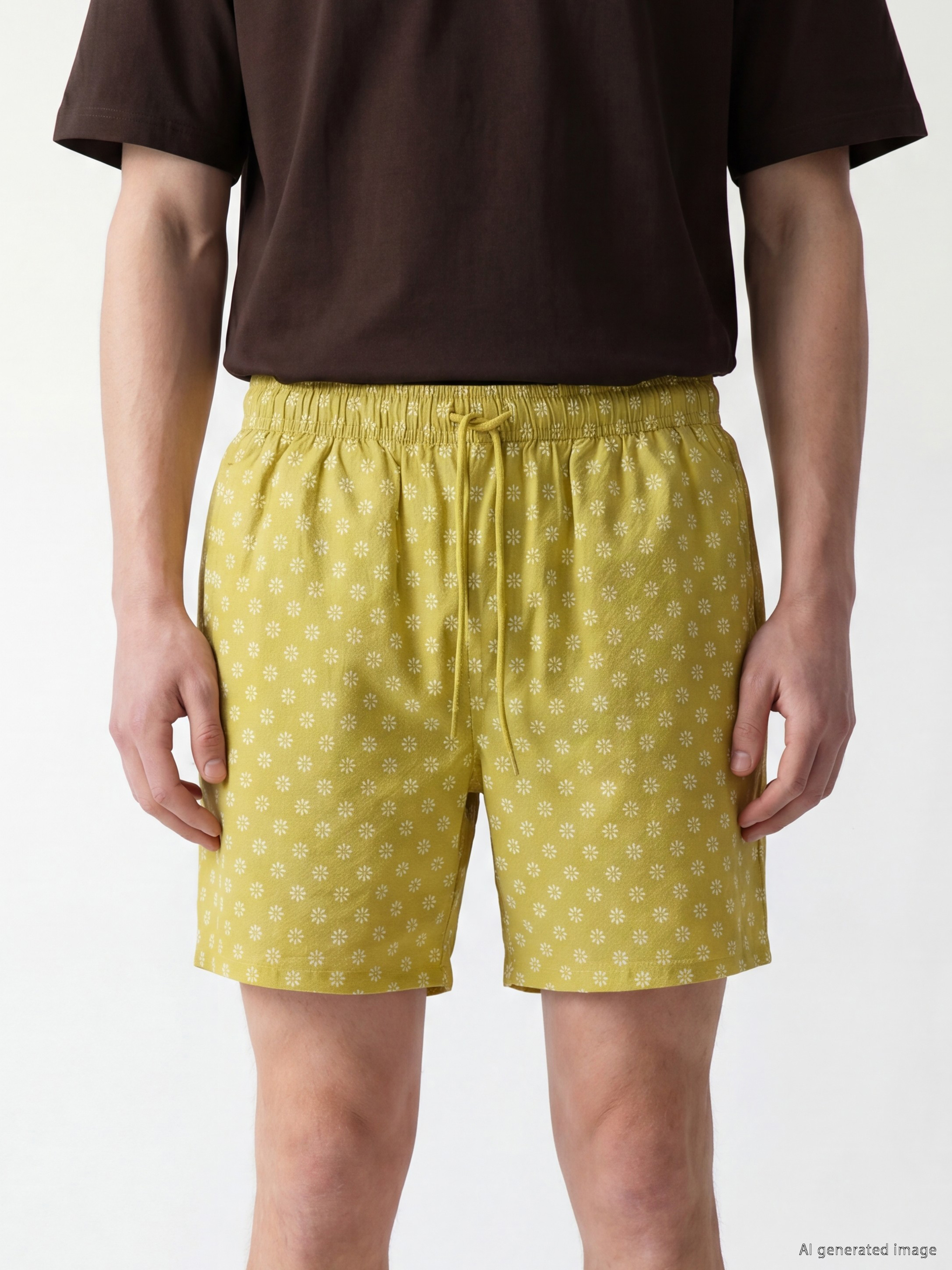 LCW SWIMWEAR Kısa Desenli Erkek Deniz Şortu görsel 3