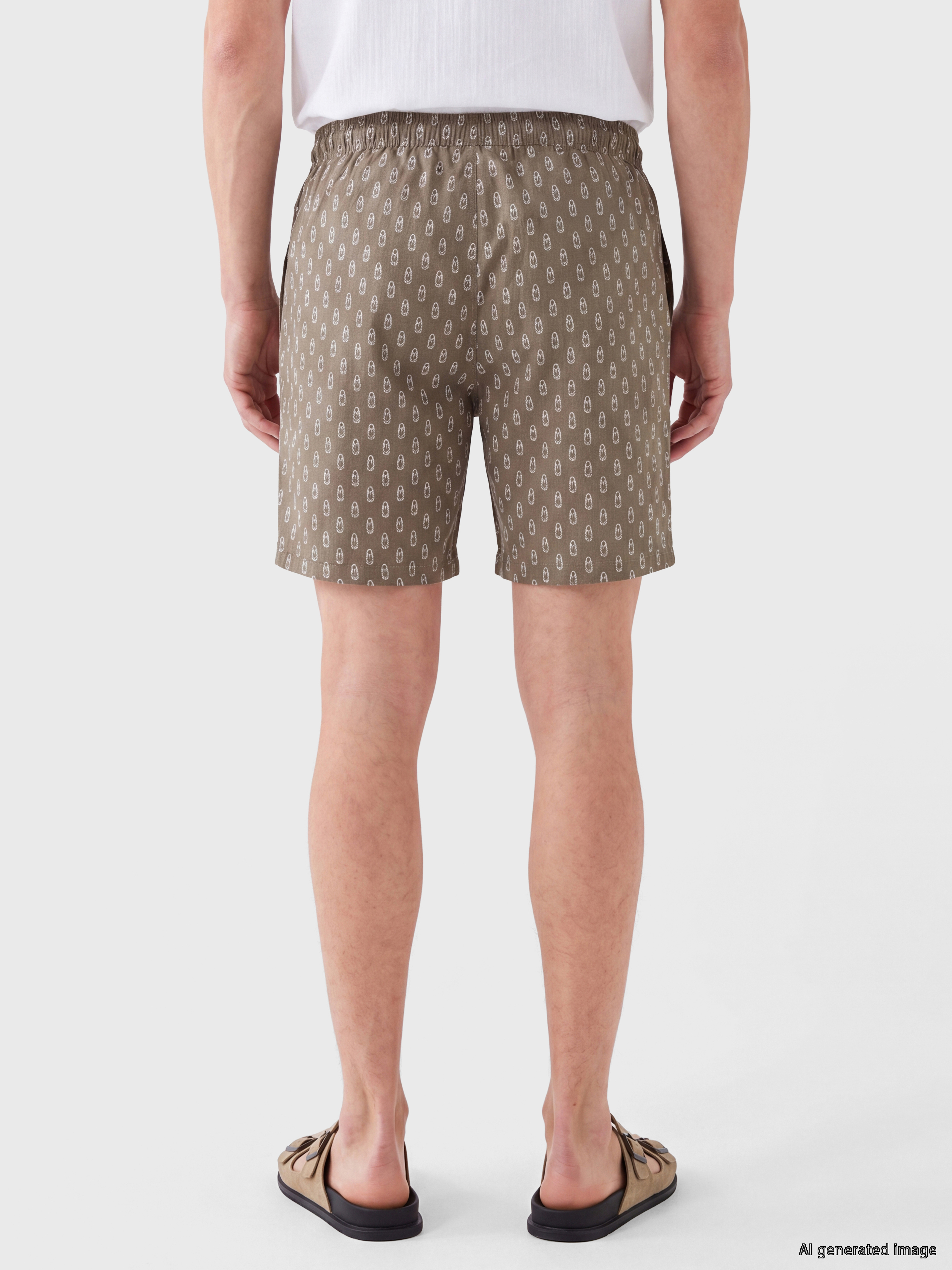 LCW SWIMWEAR Kısa Boy Desenli Erkek Deniz Şortu görsel 4