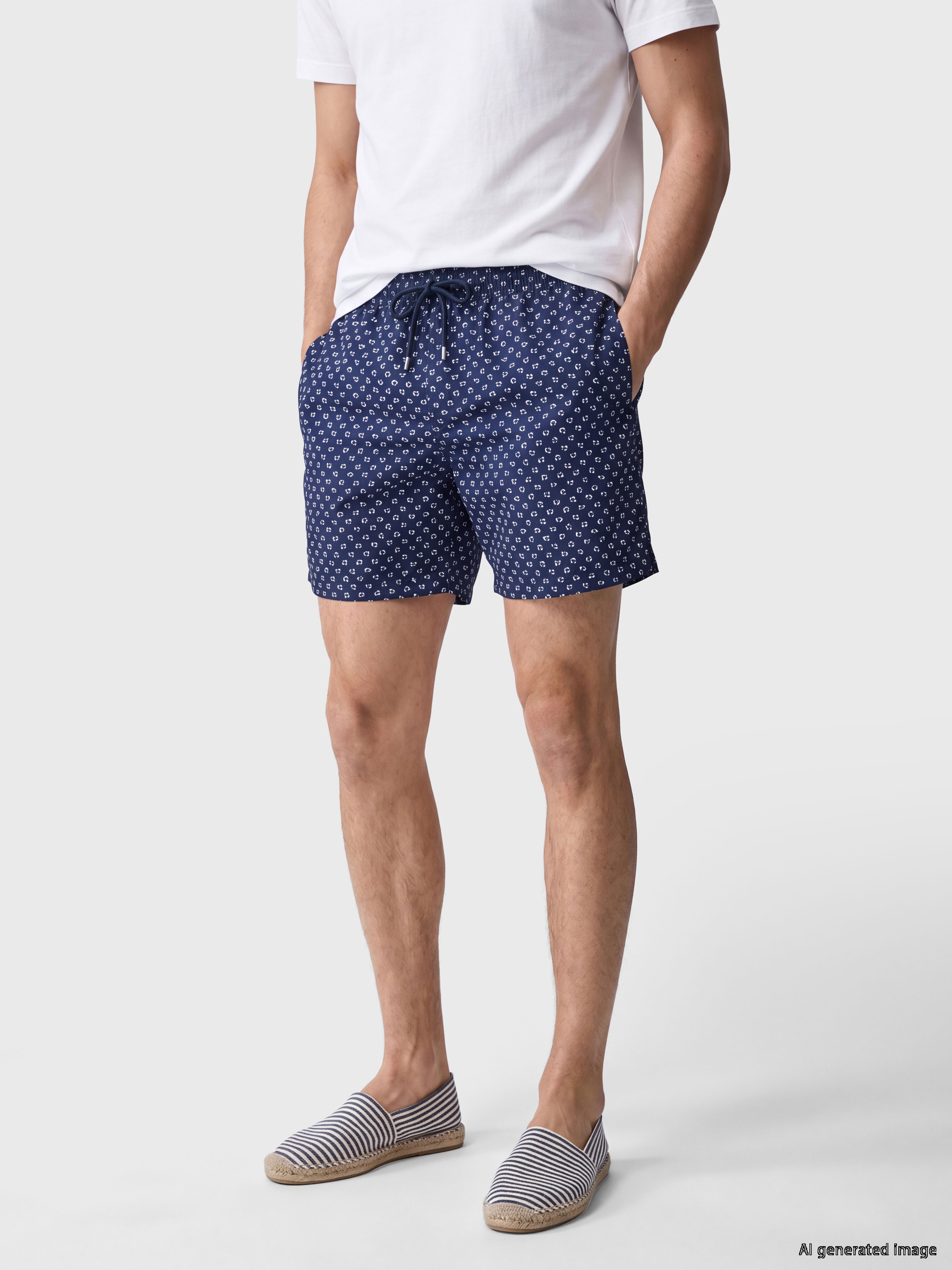 LCW SWIMWEAR Kısa Boy Desenli Erkek Deniz Şortu
